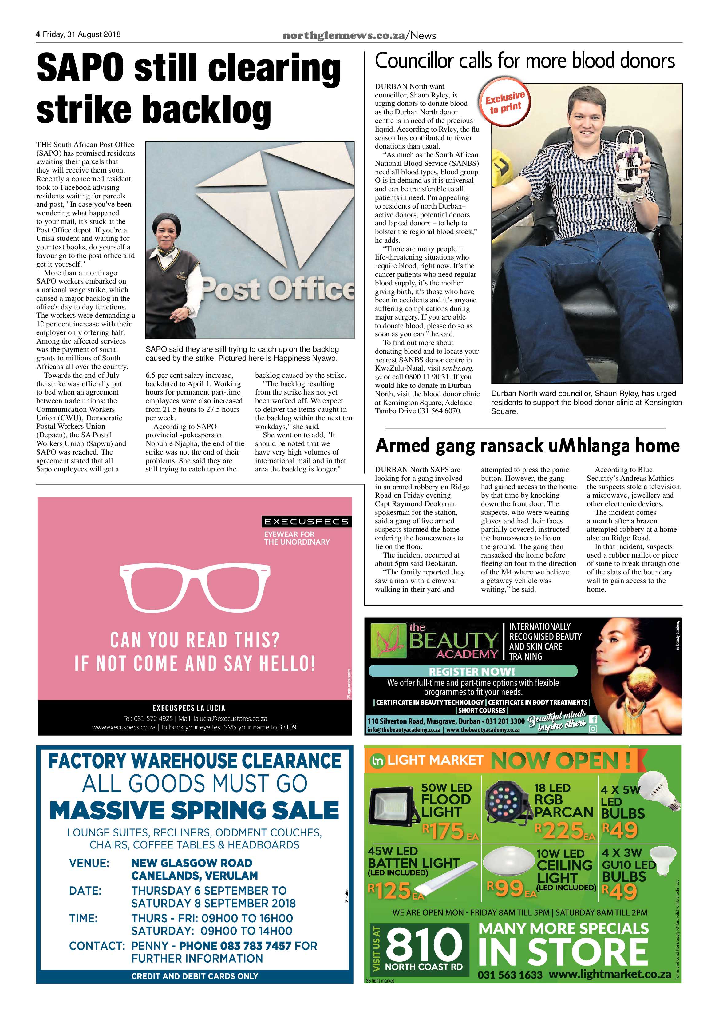 Northglen News 31 August 2018 page 4