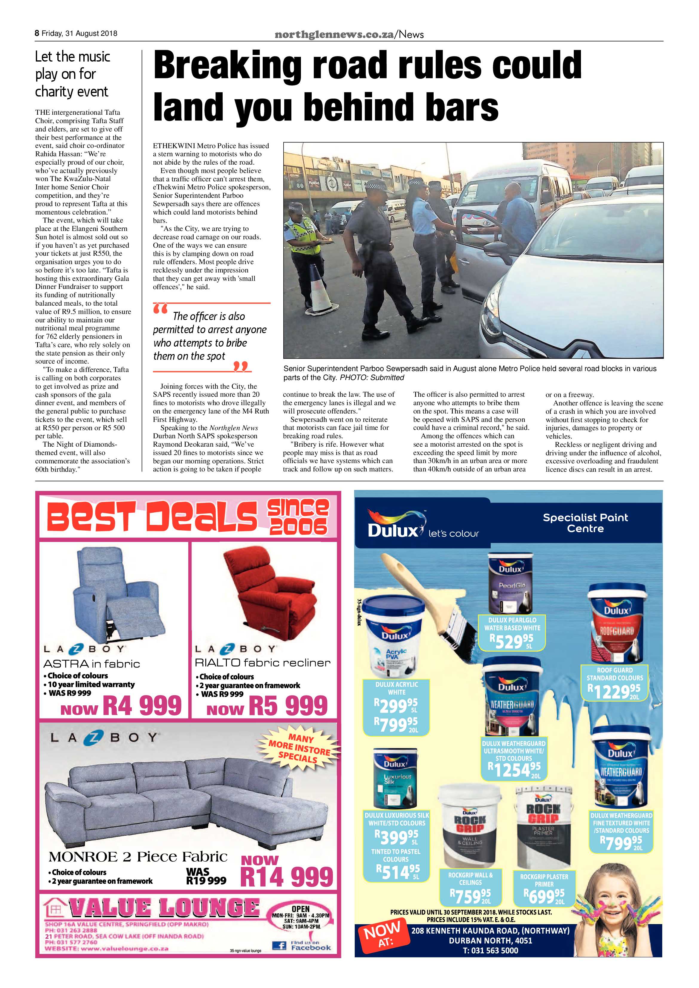 Northglen News 31 August 2018 page 8