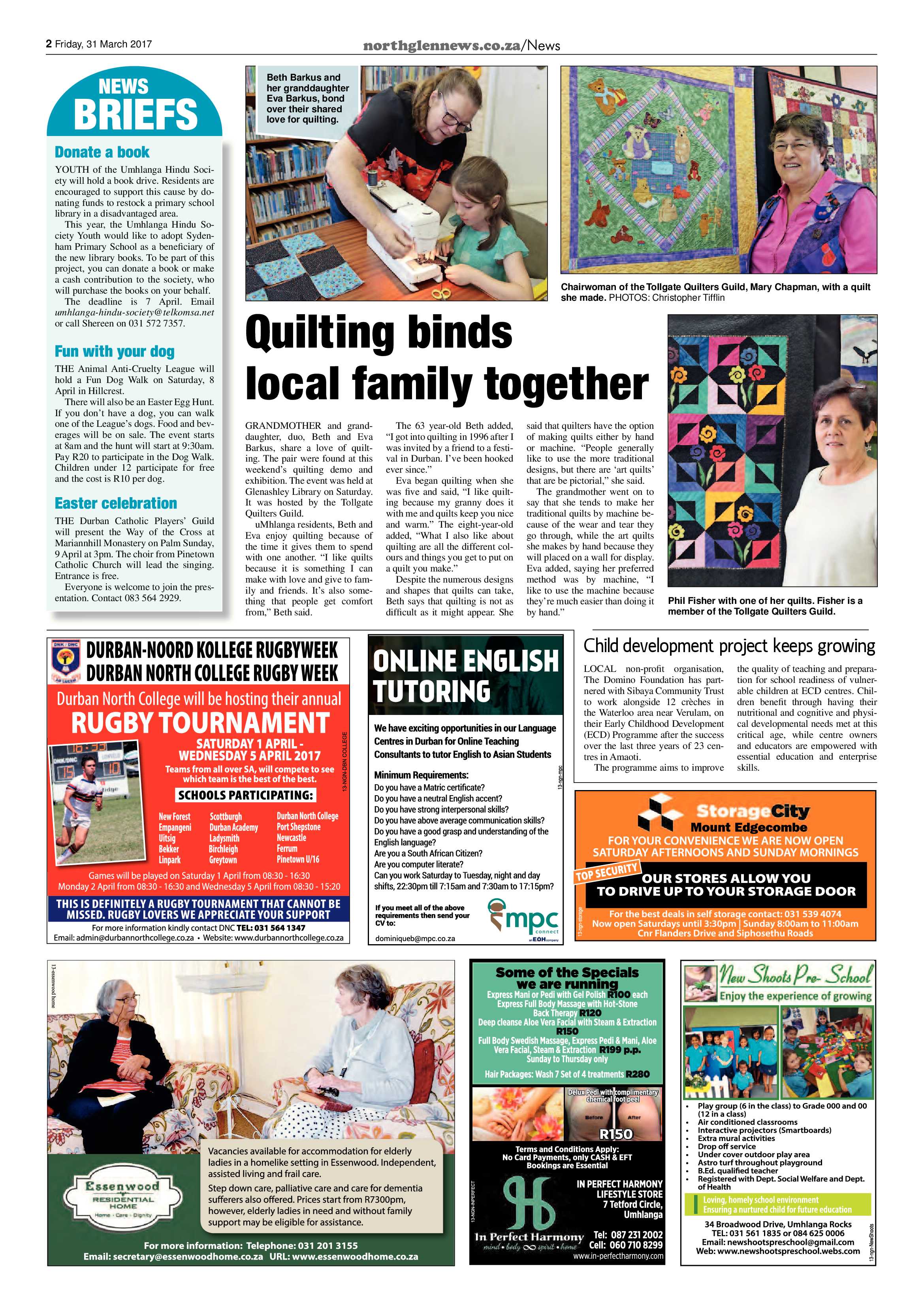 Northglen News 31 March 2017 page 2