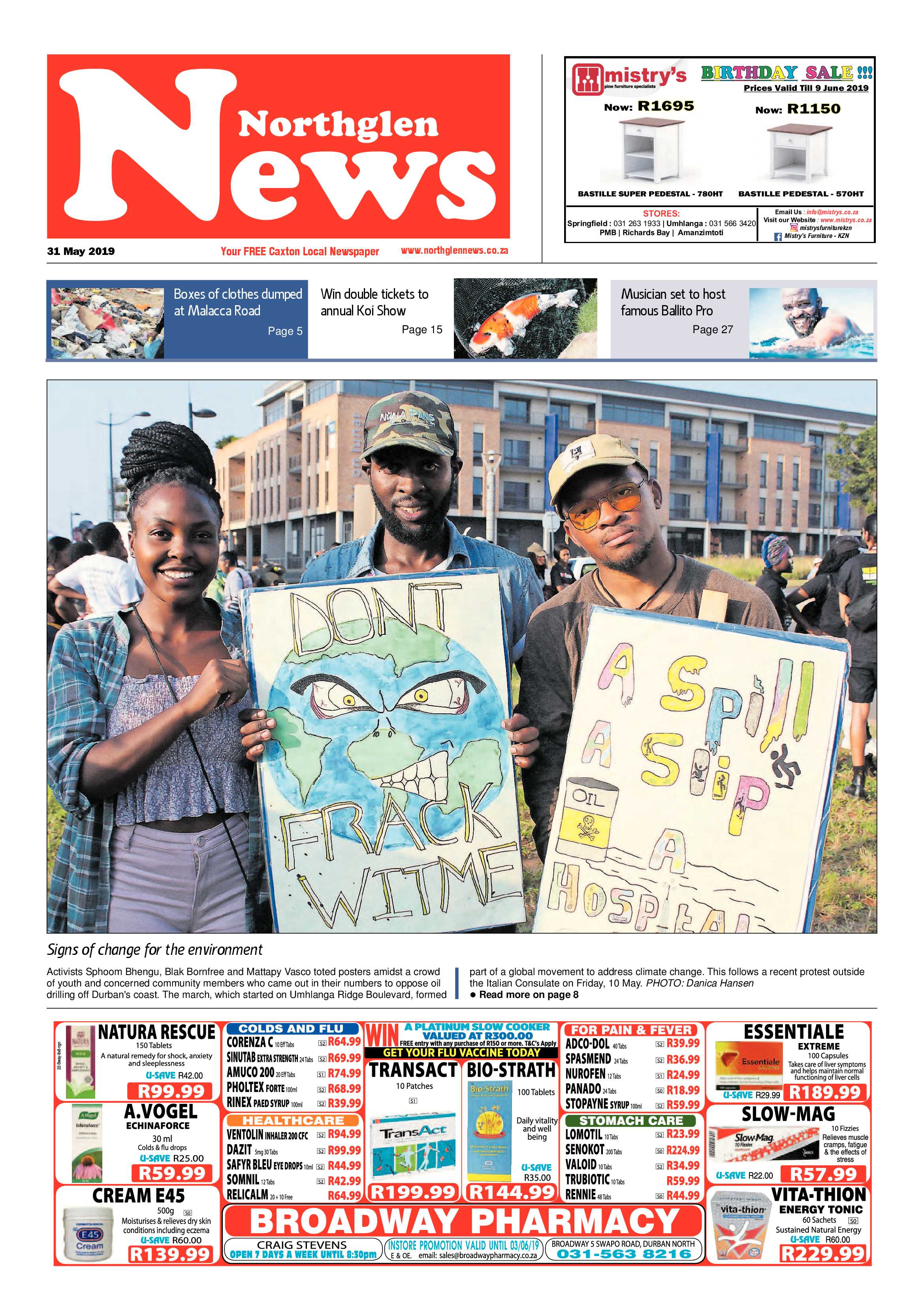 Northglen News 31 May 2019 page 1