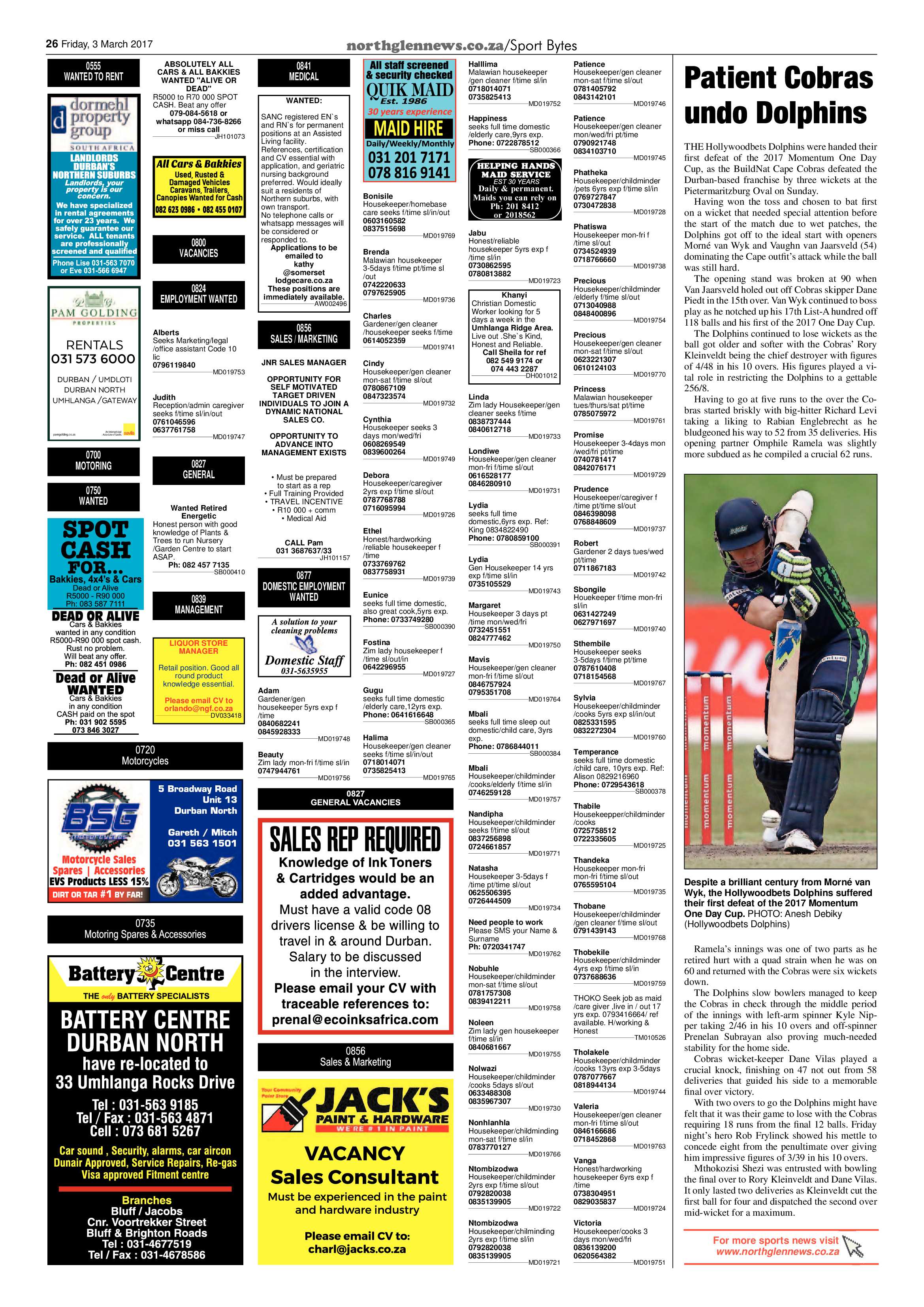 Northglen News 3 March 2017 page 26