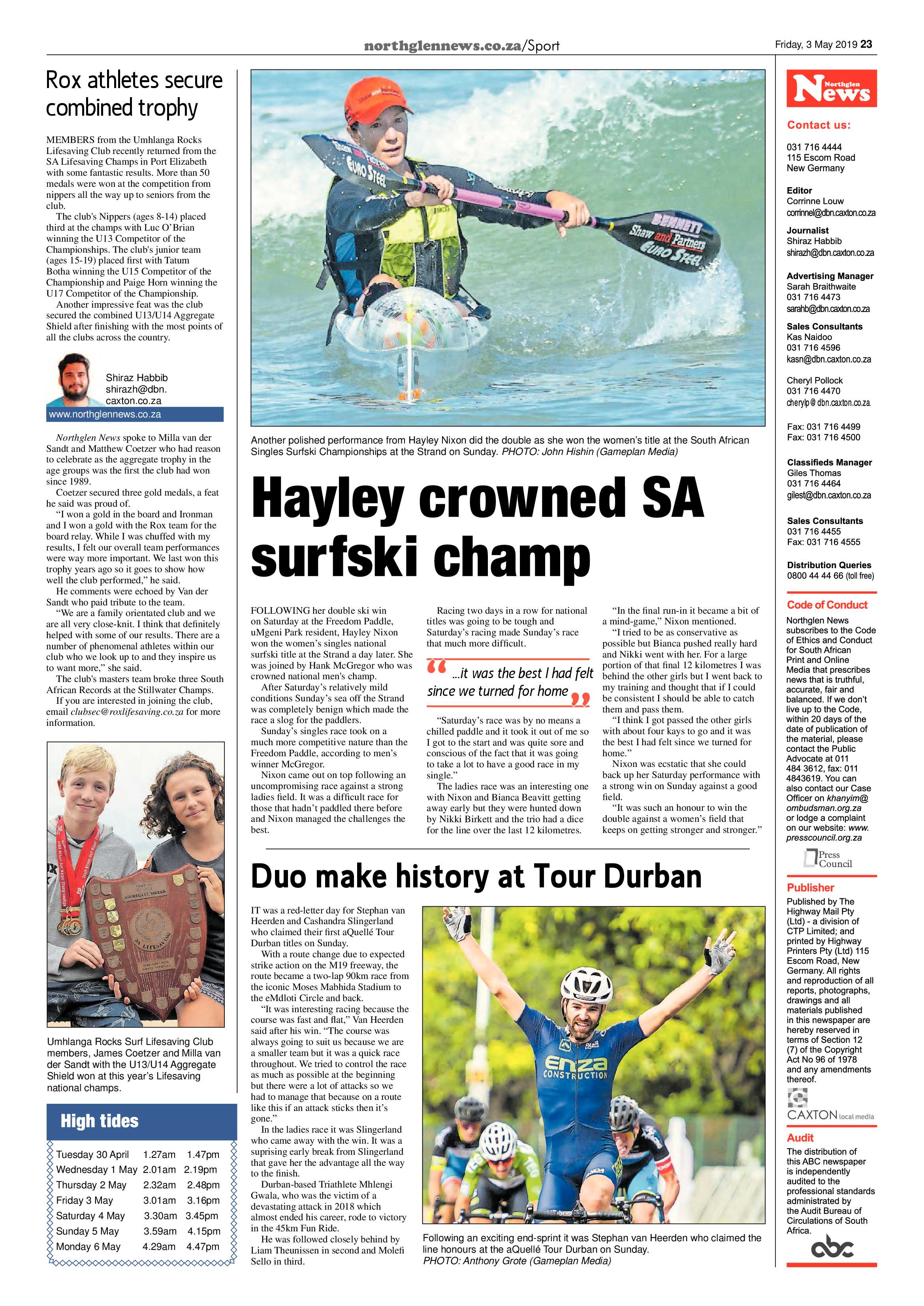 Northglen News 3 May 2019 page 25