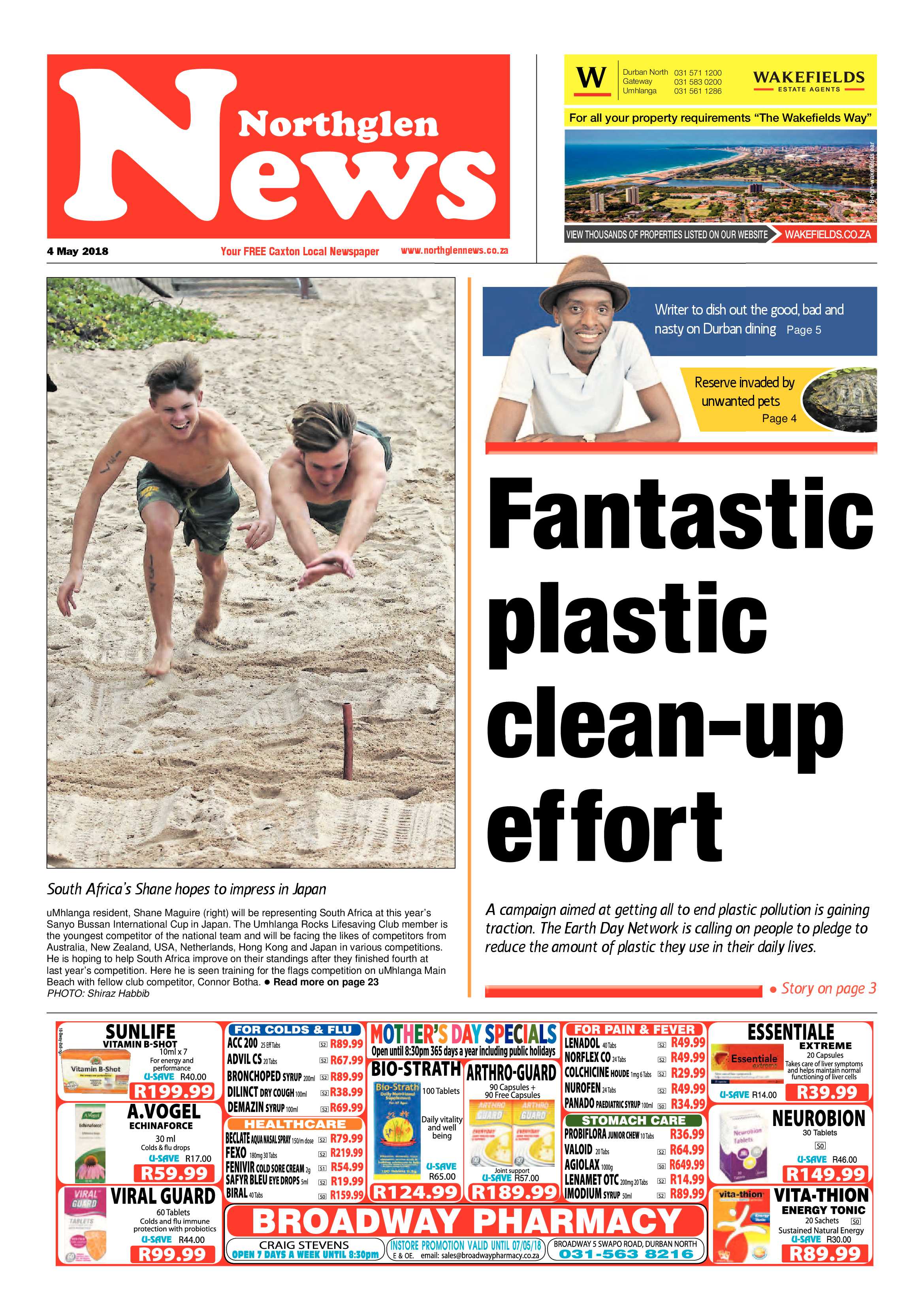 Northglen News 4 May 2018 page 1