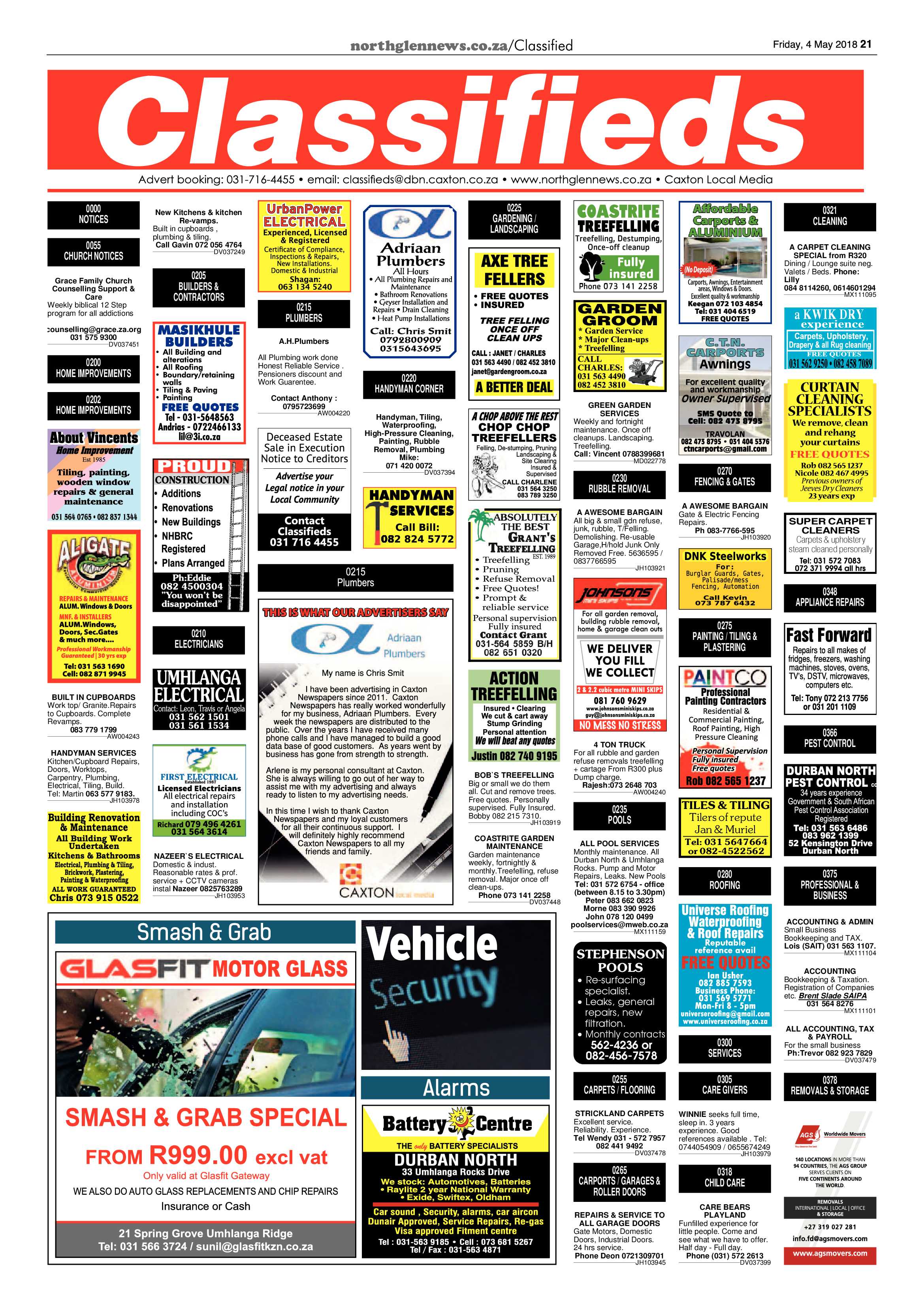 Northglen News 4 May 2018 page 21