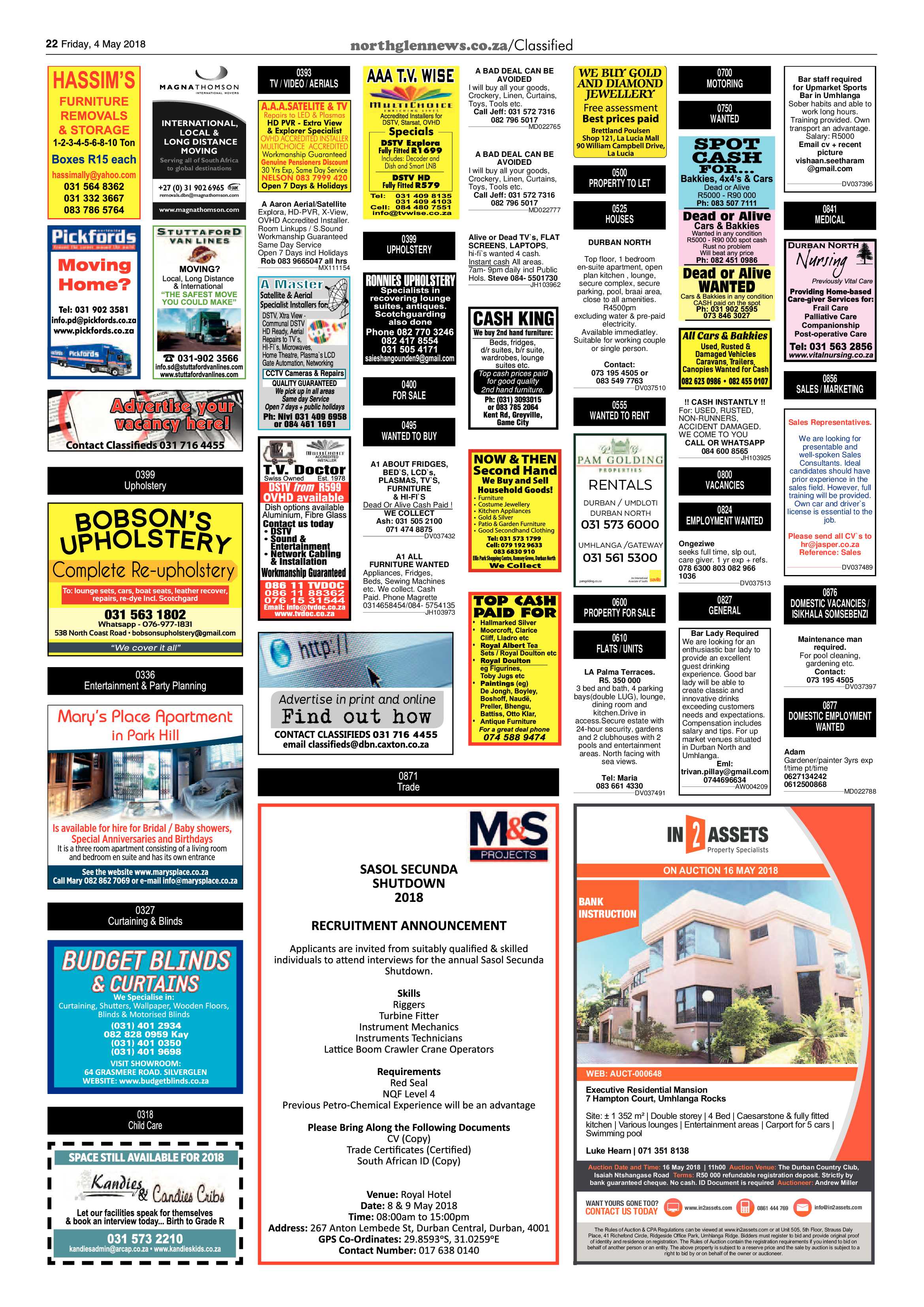 Northglen News 4 May 2018 page 22