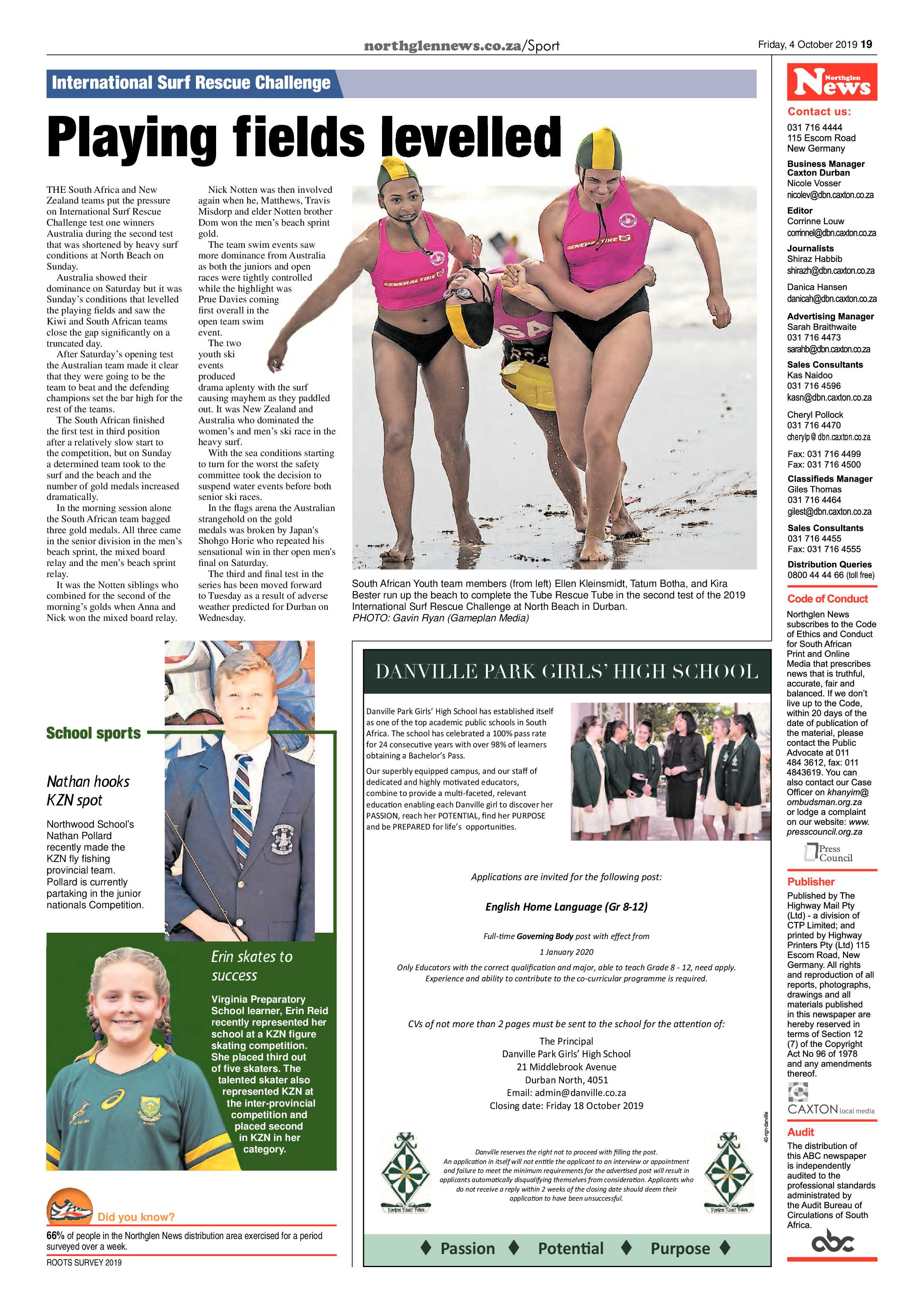 Northglen News 4 October 2019 page 19