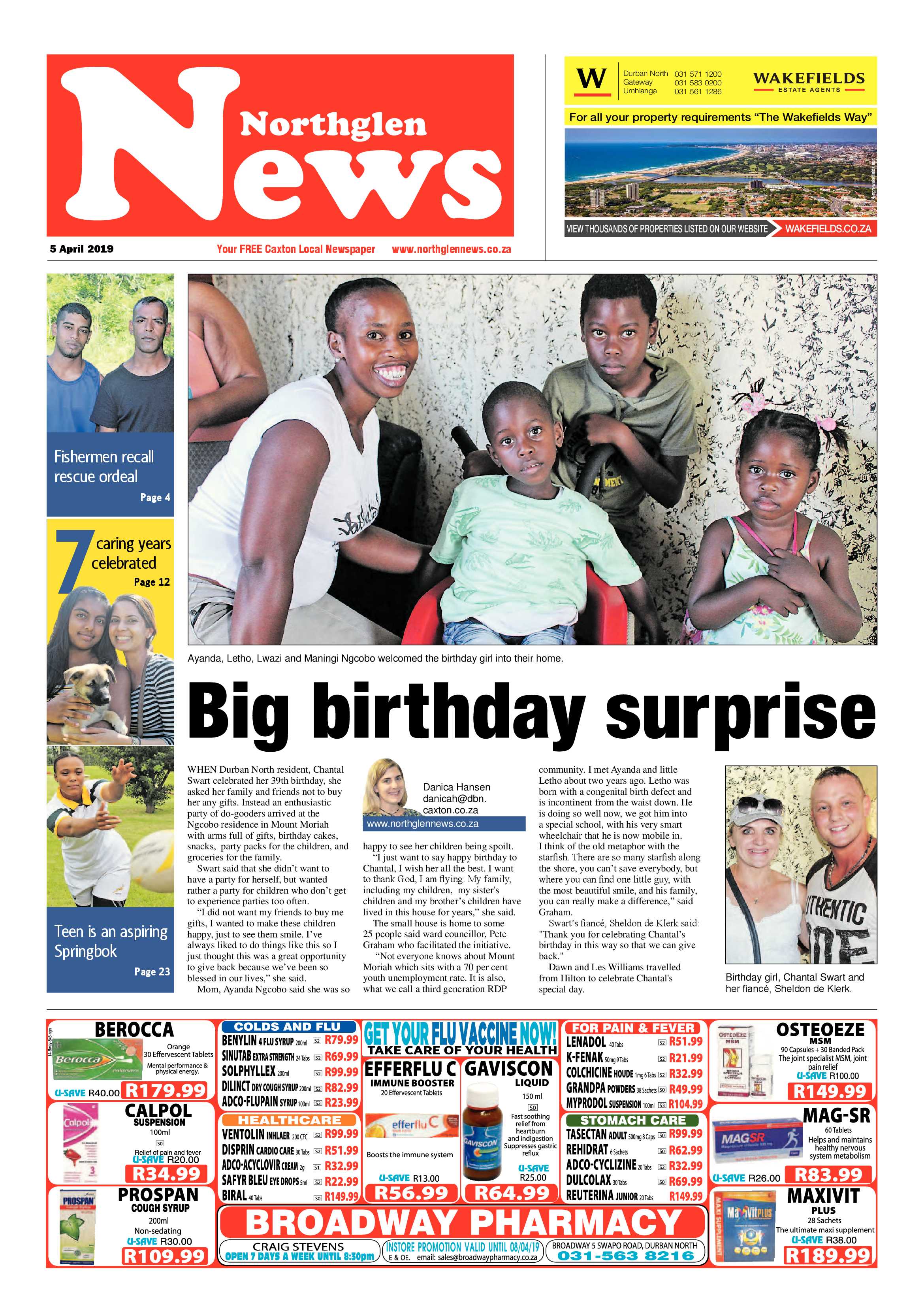 Northglen News 5 April 2019 page 1
