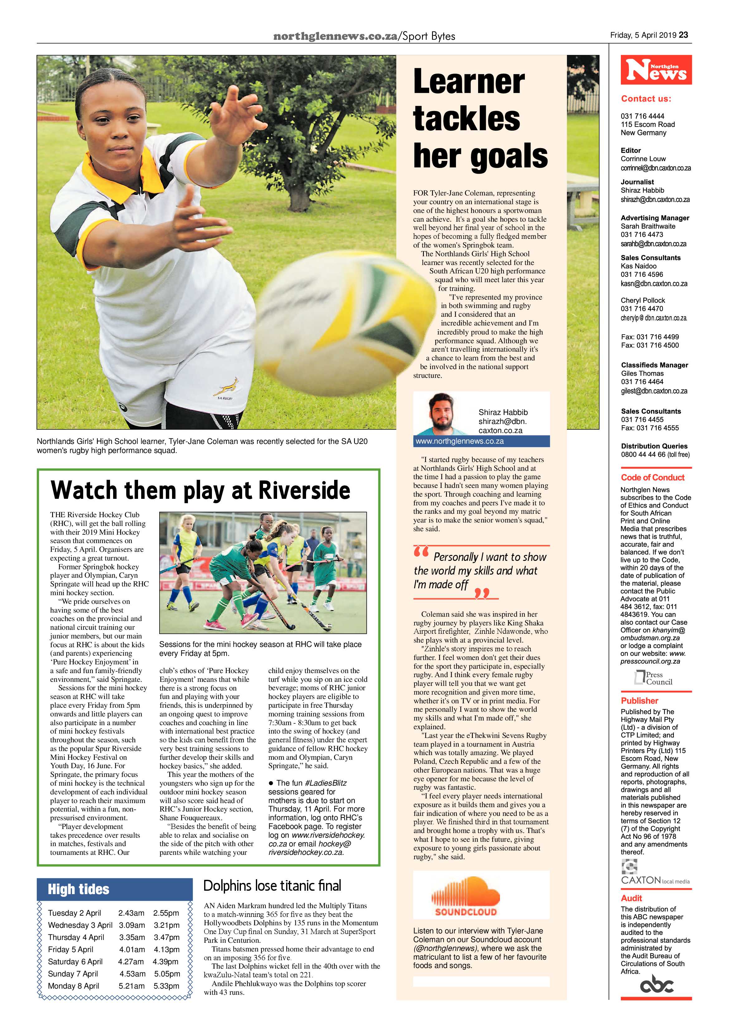 Northglen News 5 April 2019 page 23