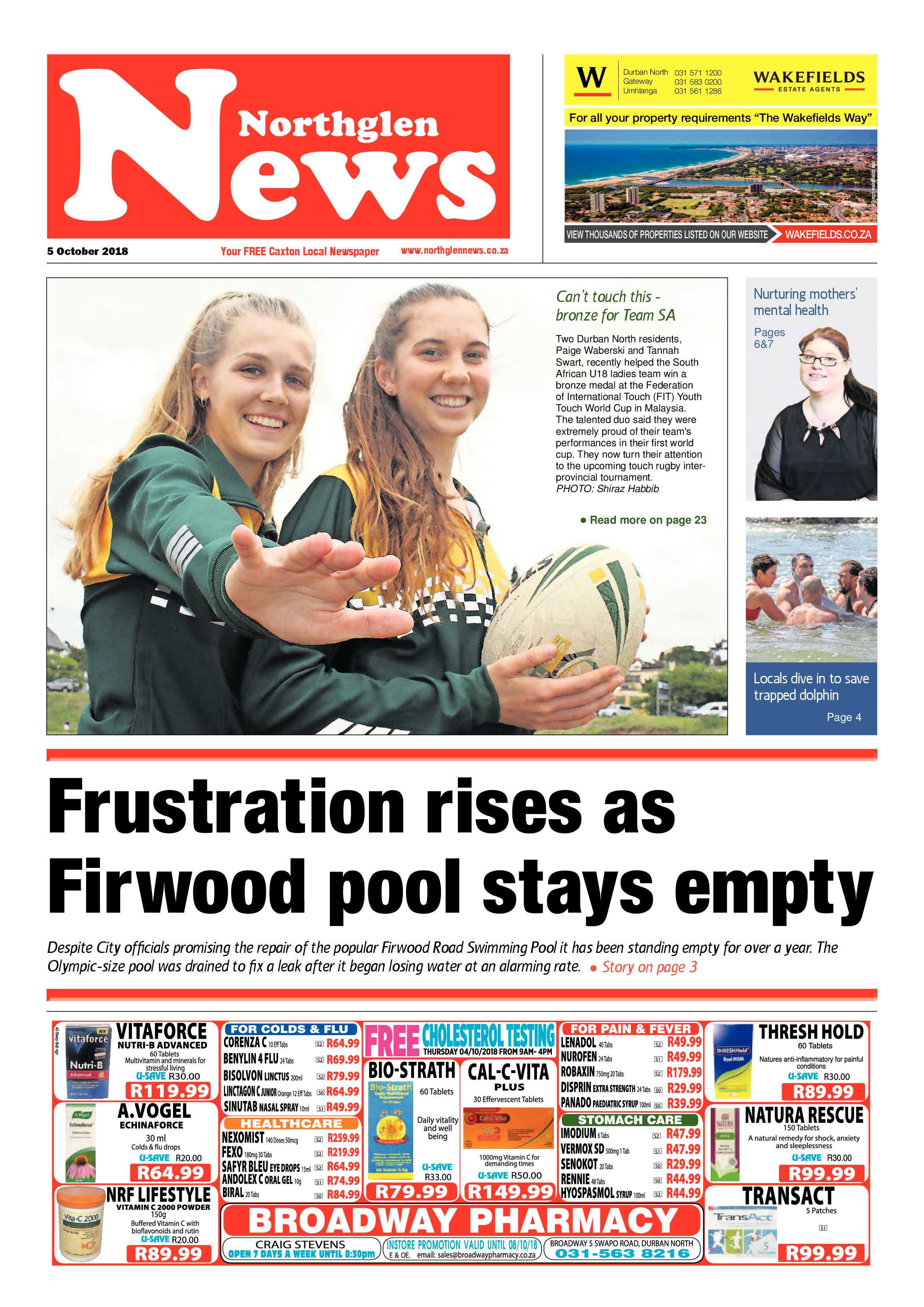 Northglen News 5 October 2018 page 1