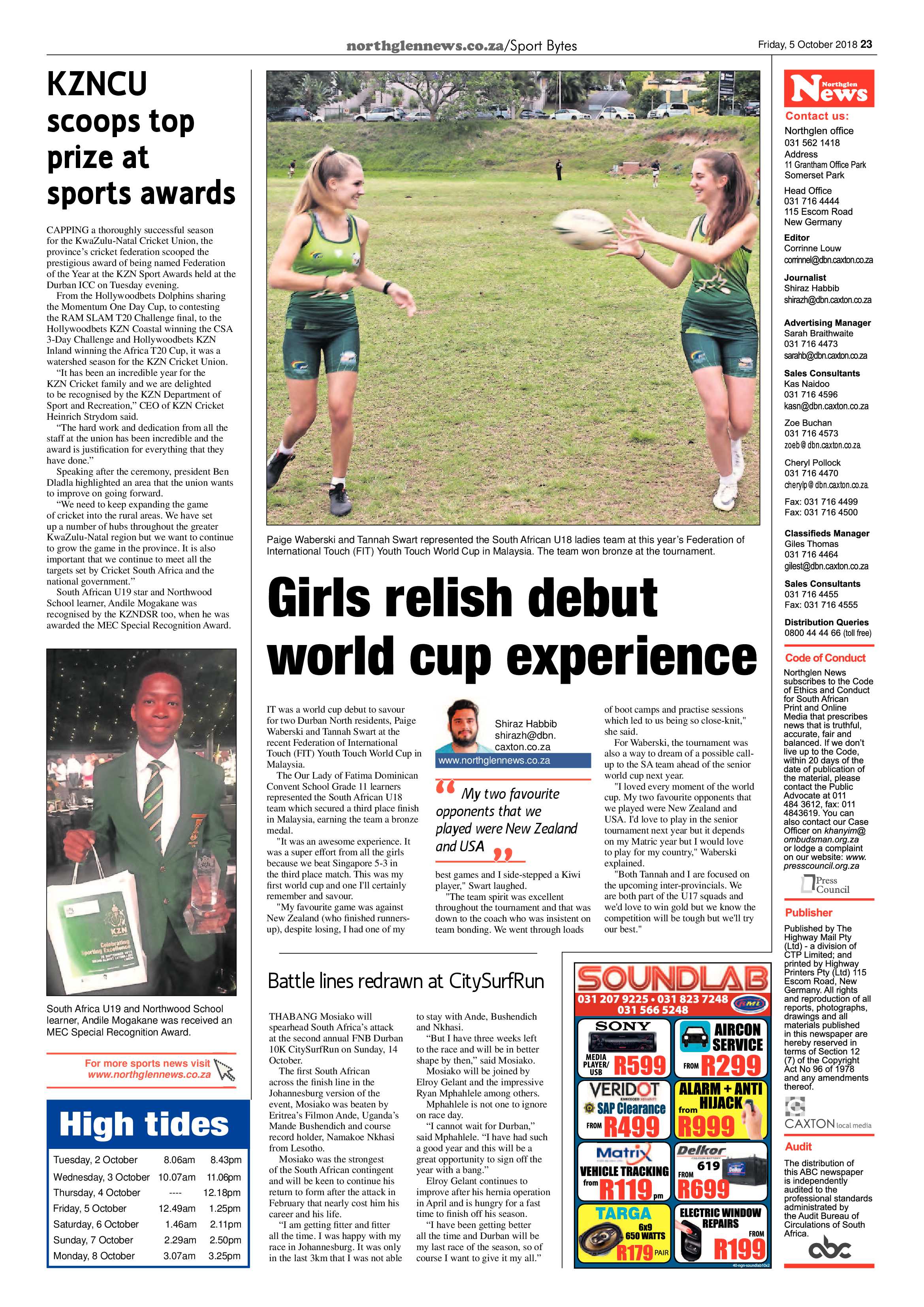 Northglen News 5 October 2018 page 23