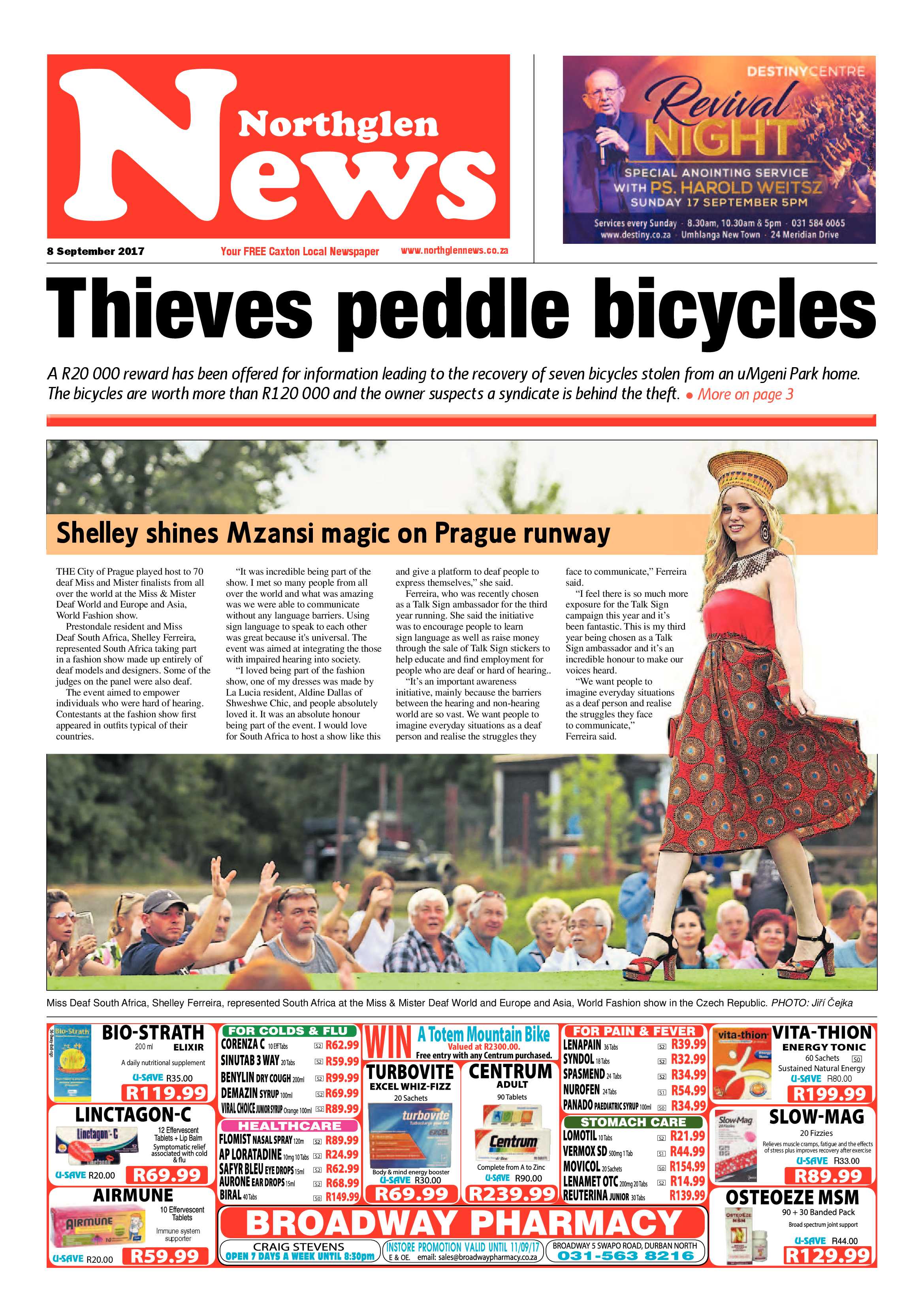 Northglen News 5 September 2017 page 1