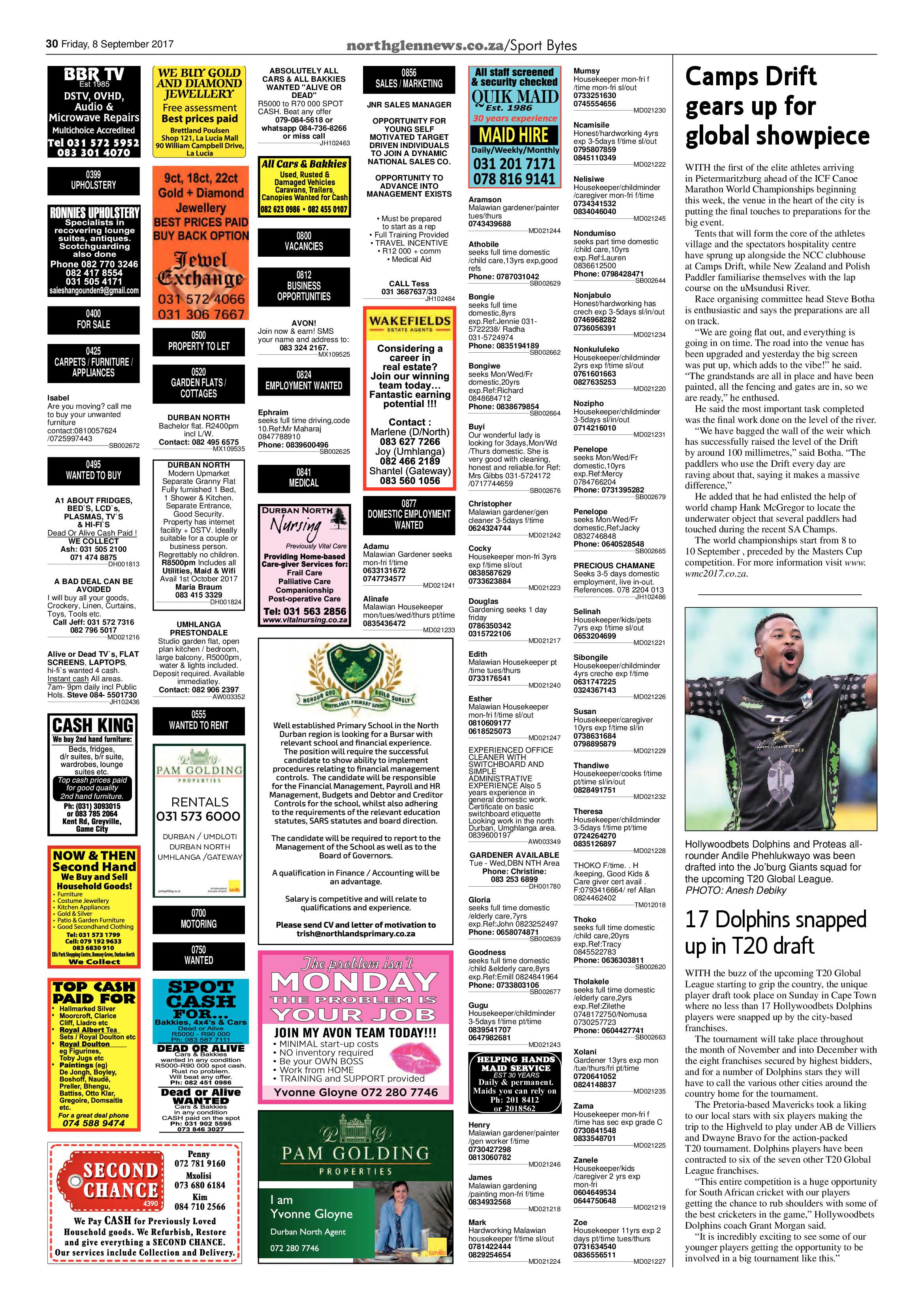 Northglen News 5 September 2017 page 30