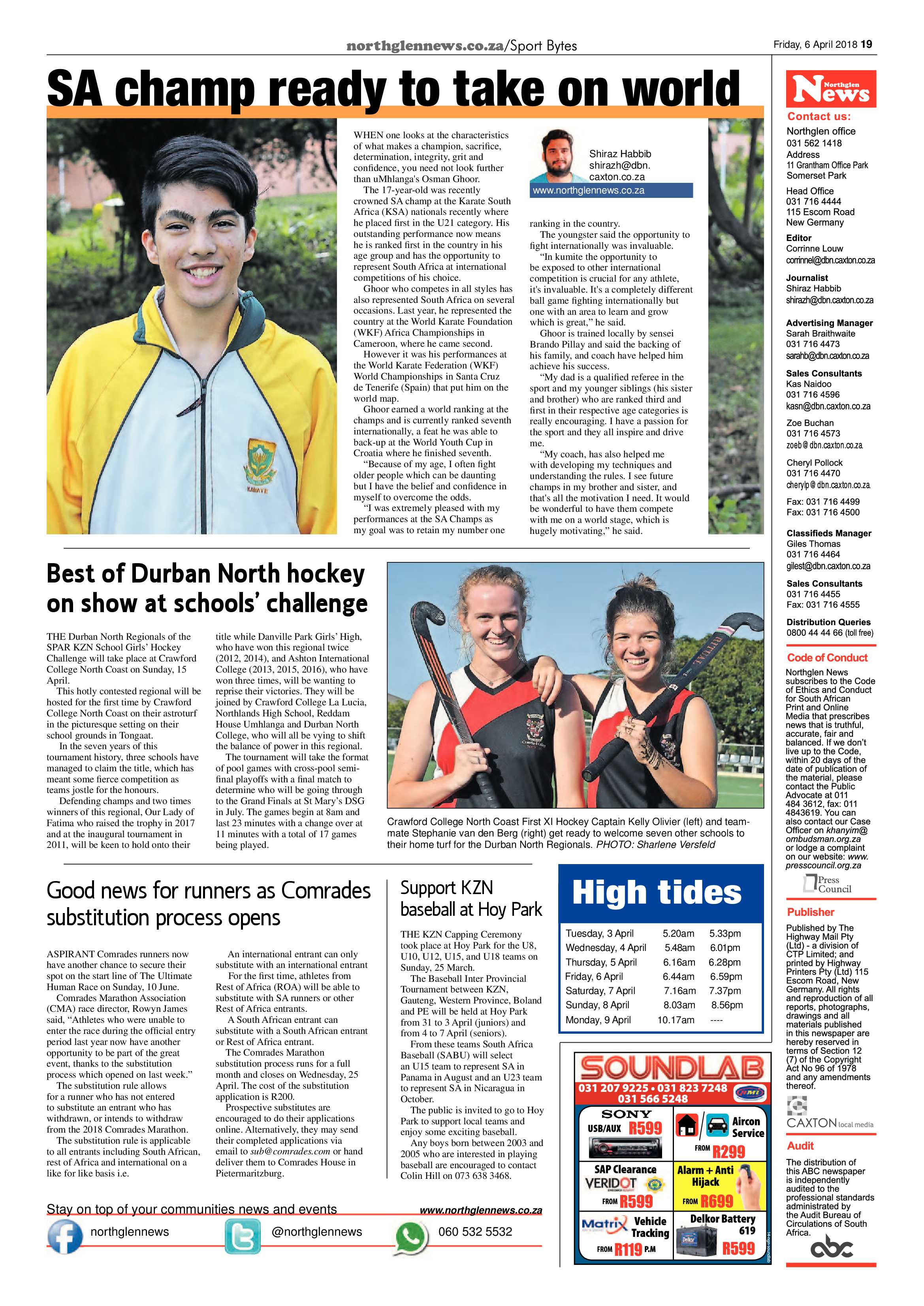 Northglen News 6 April 2018 page 19