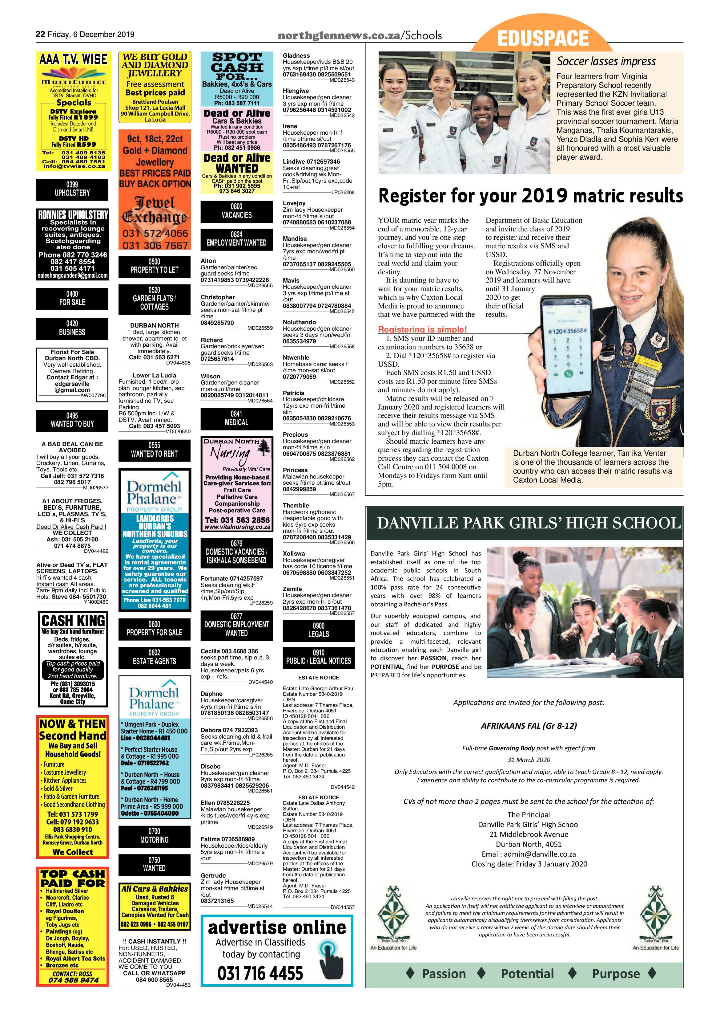 Northglen News 6 December 2019 page 22