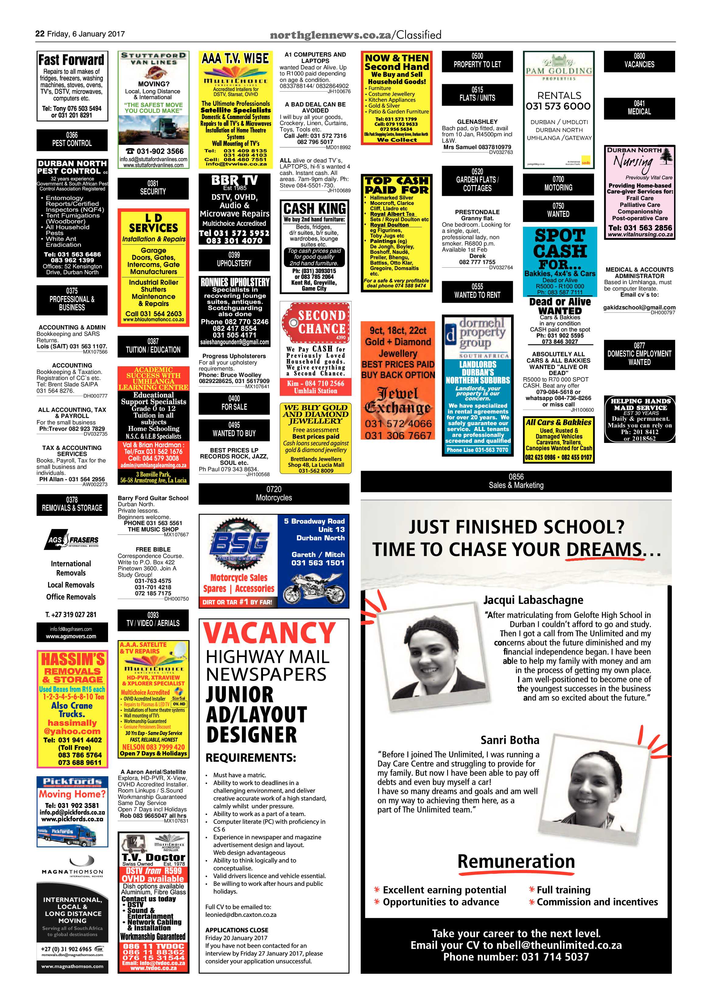 Northglen News 6 January 2017 page 22