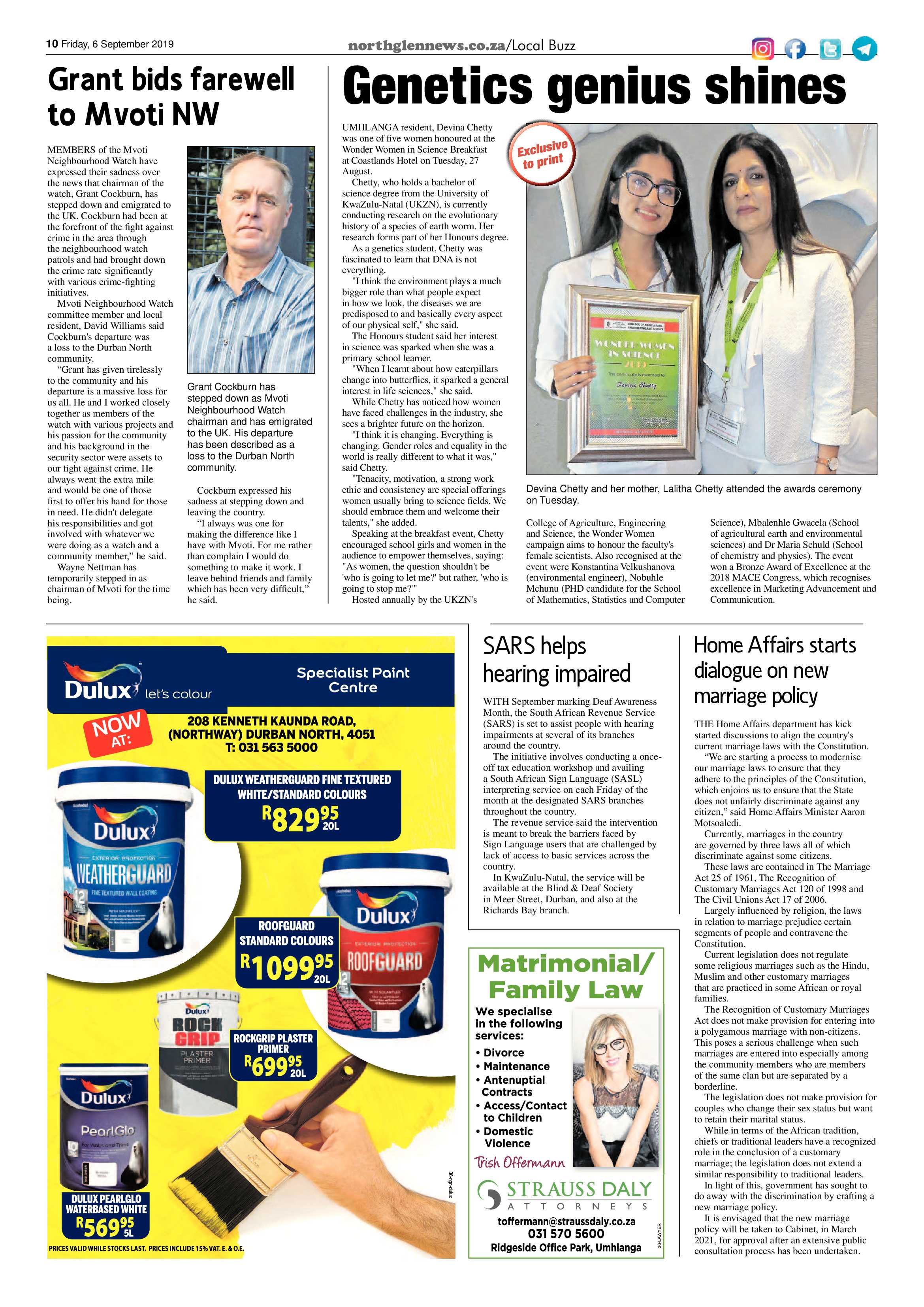Northglen News 6 September 2019 page 10