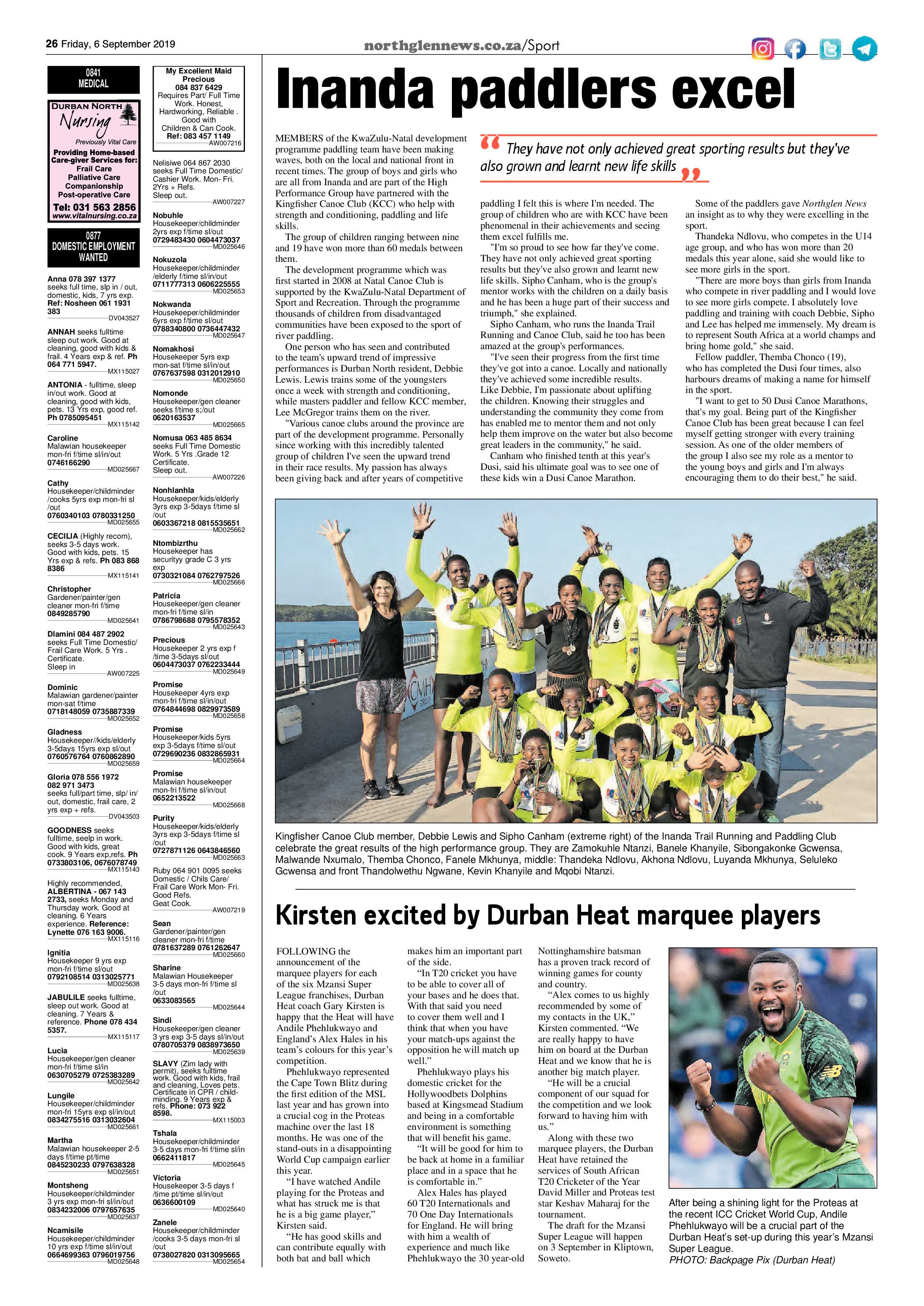 Northglen News 6 September 2019 page 26