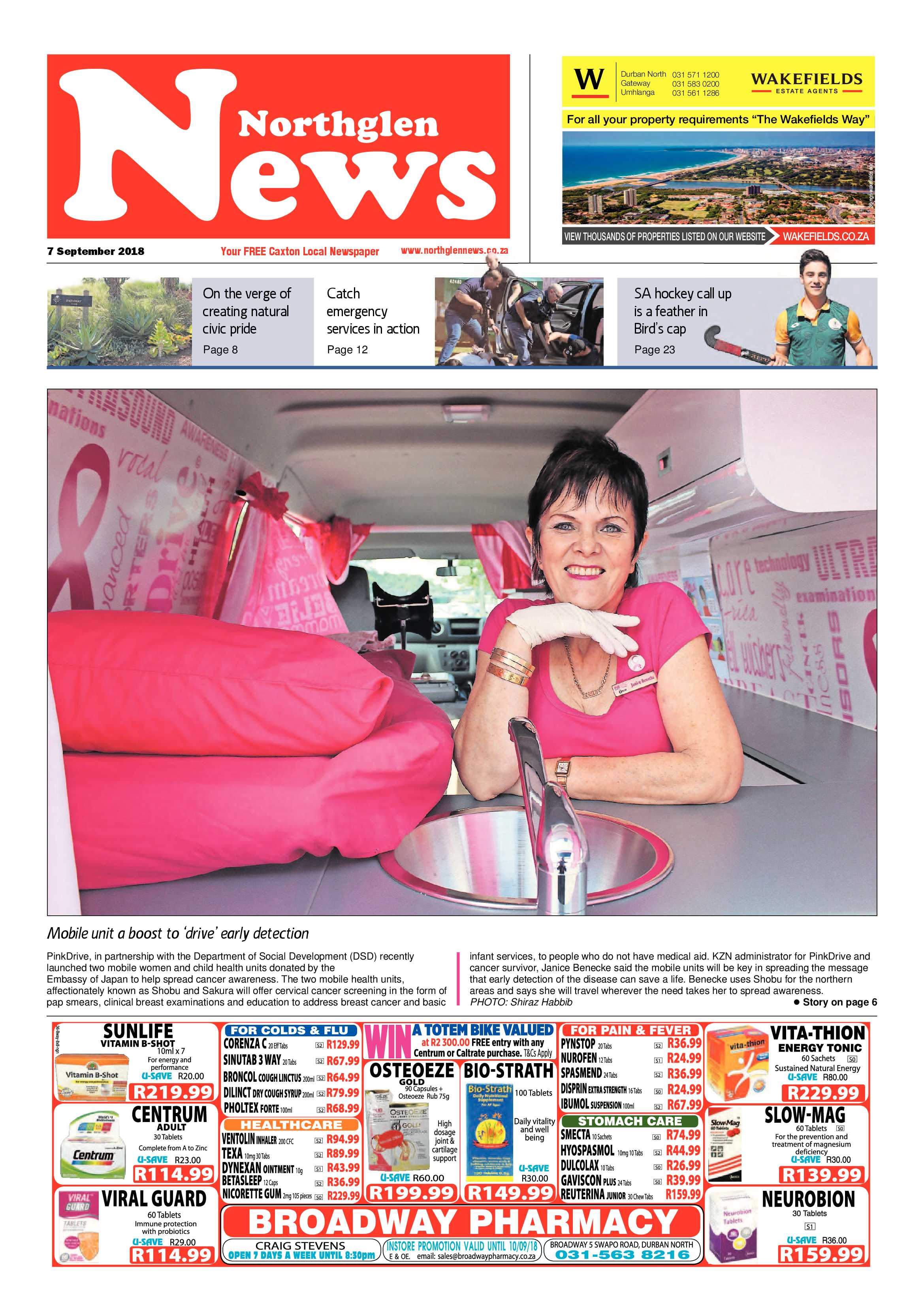 Northglen News 7 September 2018 page 1