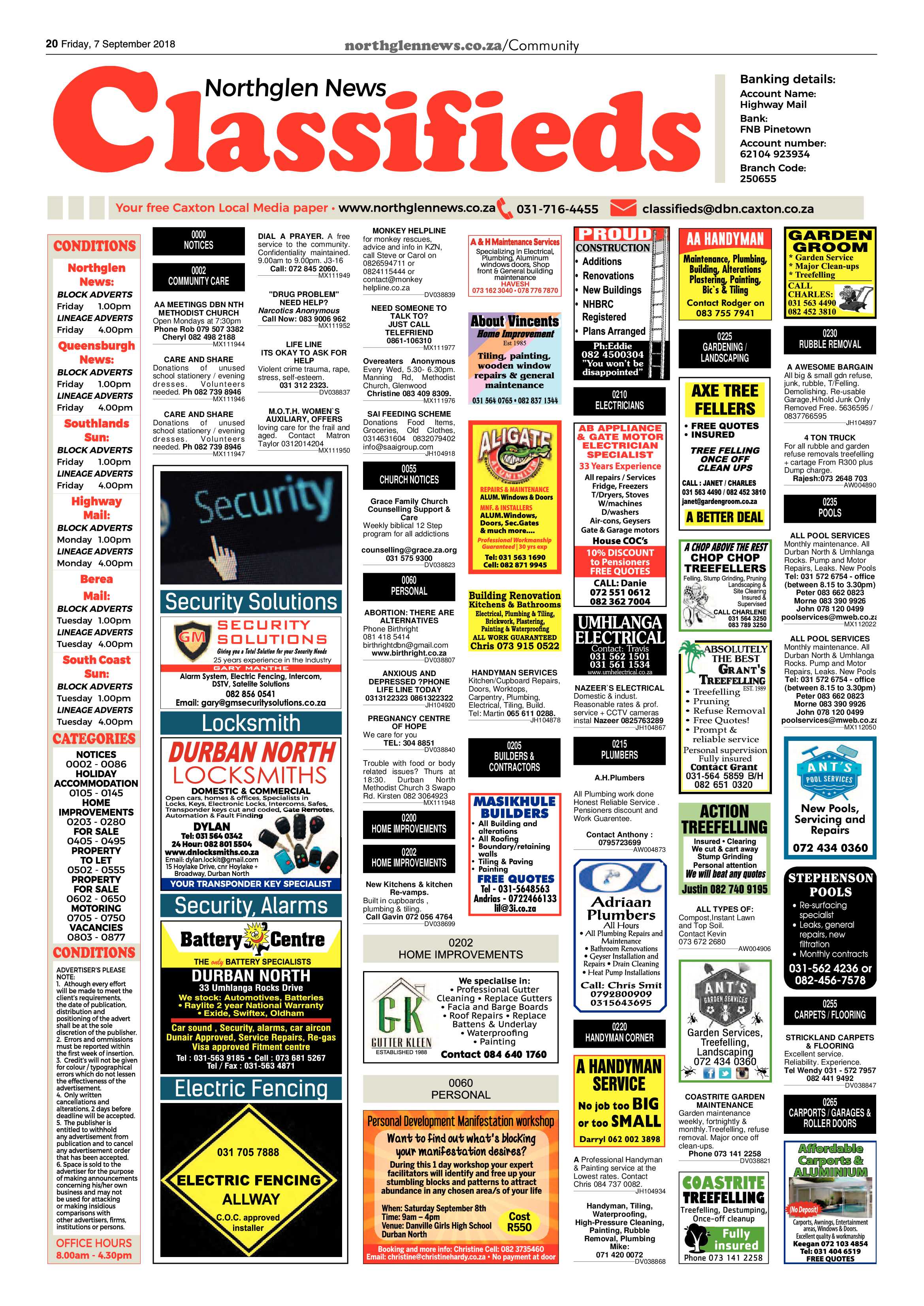 Northglen News 7 September 2018 page 20