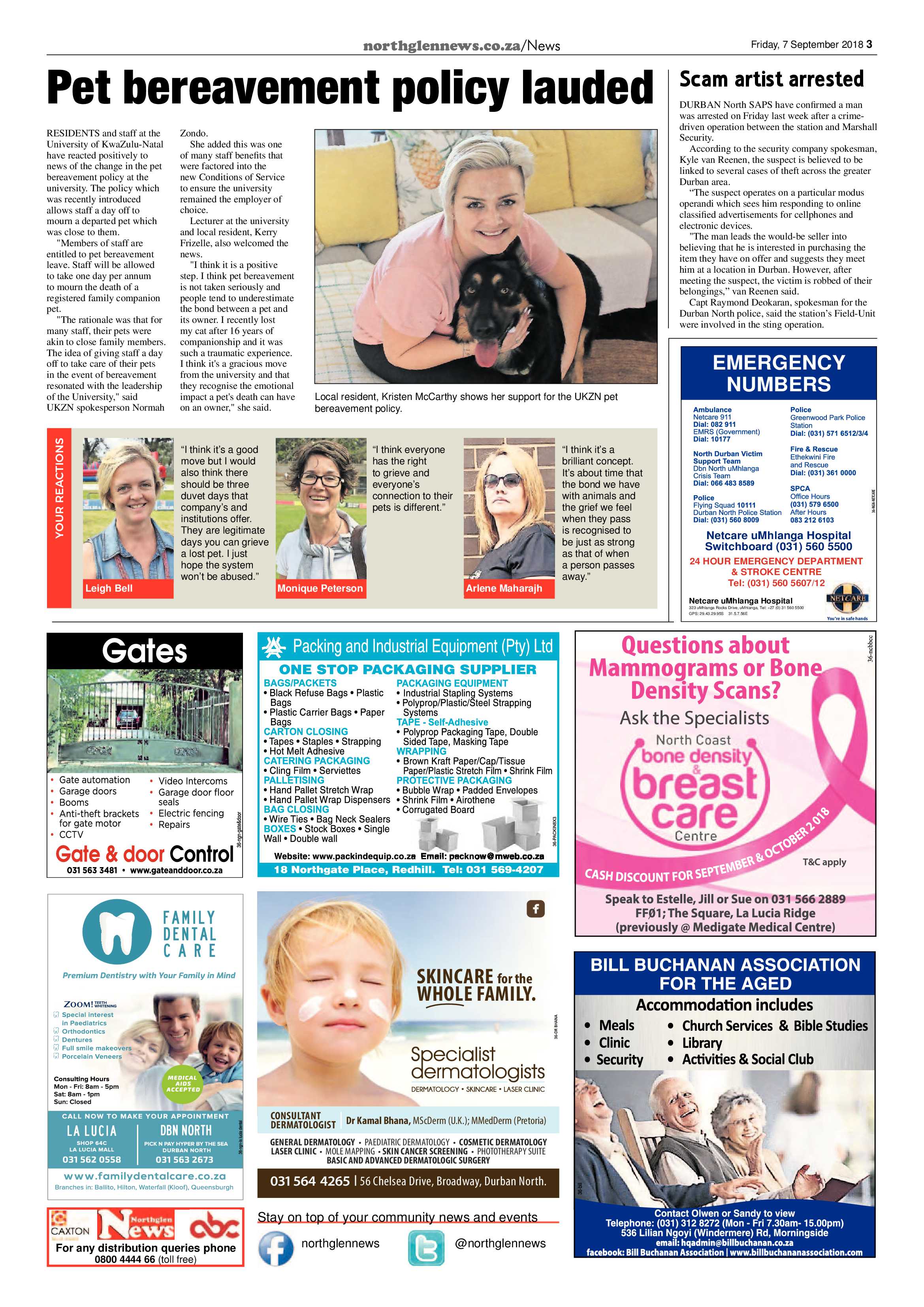 Northglen News 7 September 2018 page 3