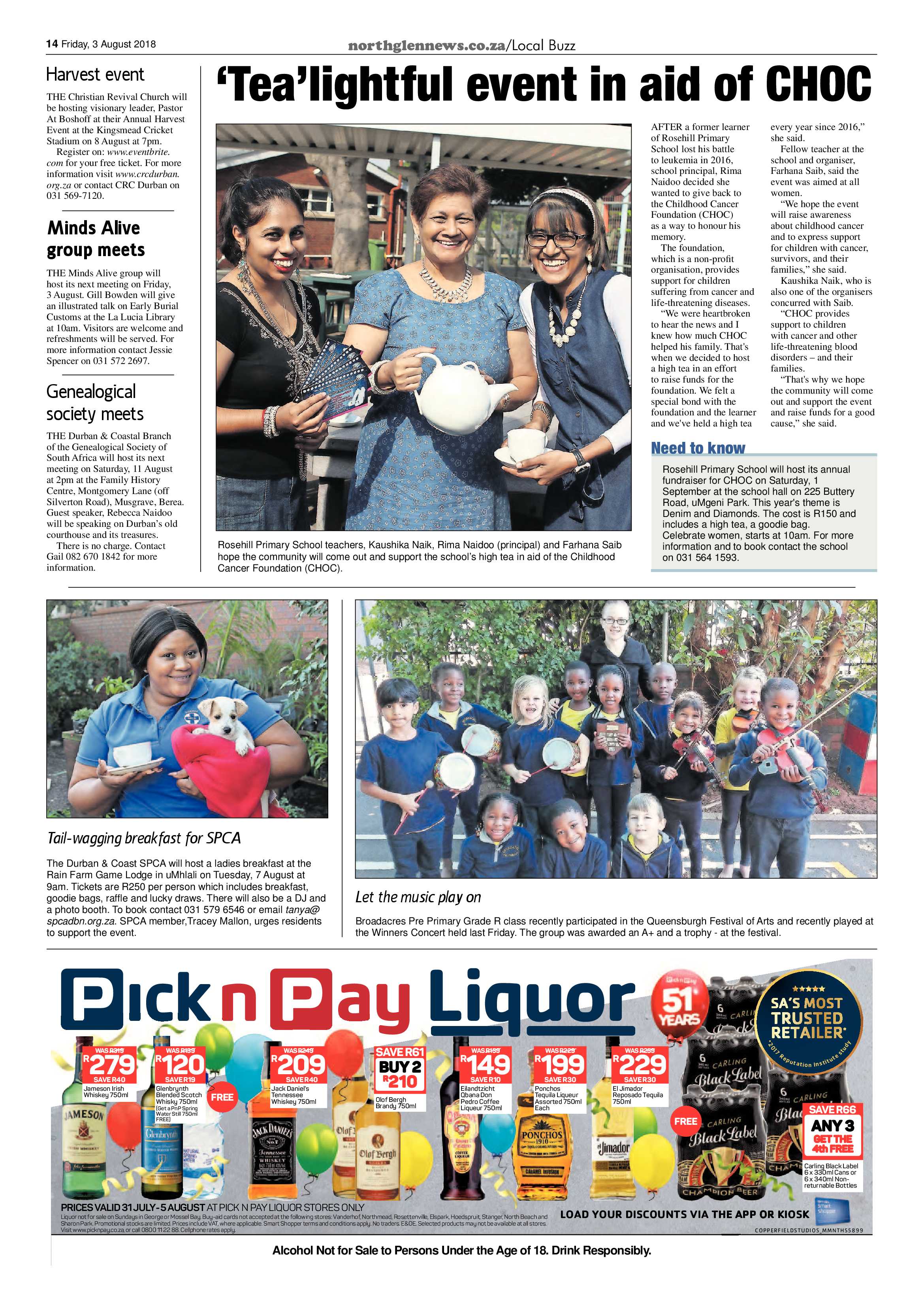 Northglen News 3 August 2018 page 14