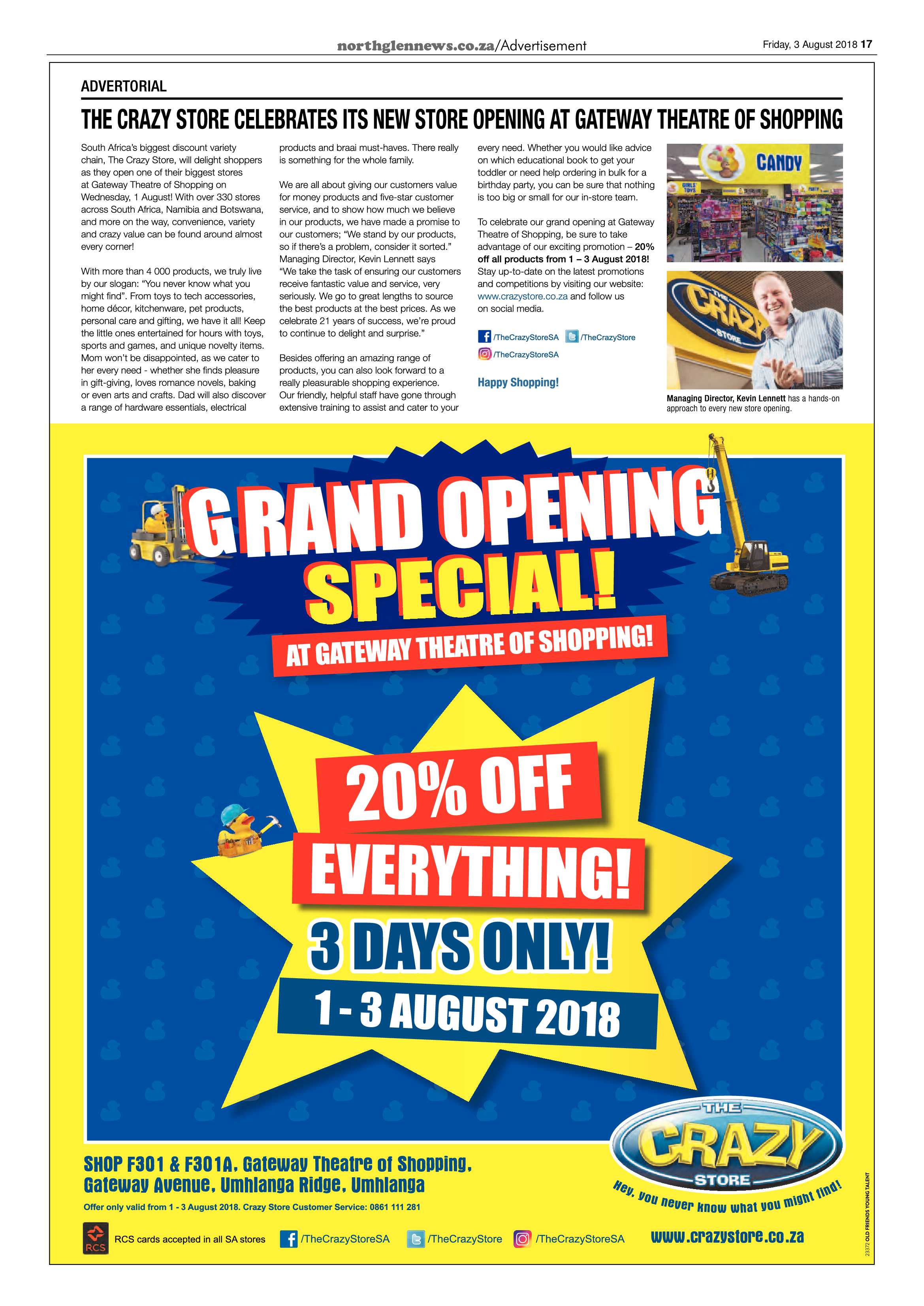 Northglen News 3 August 2018 page 17