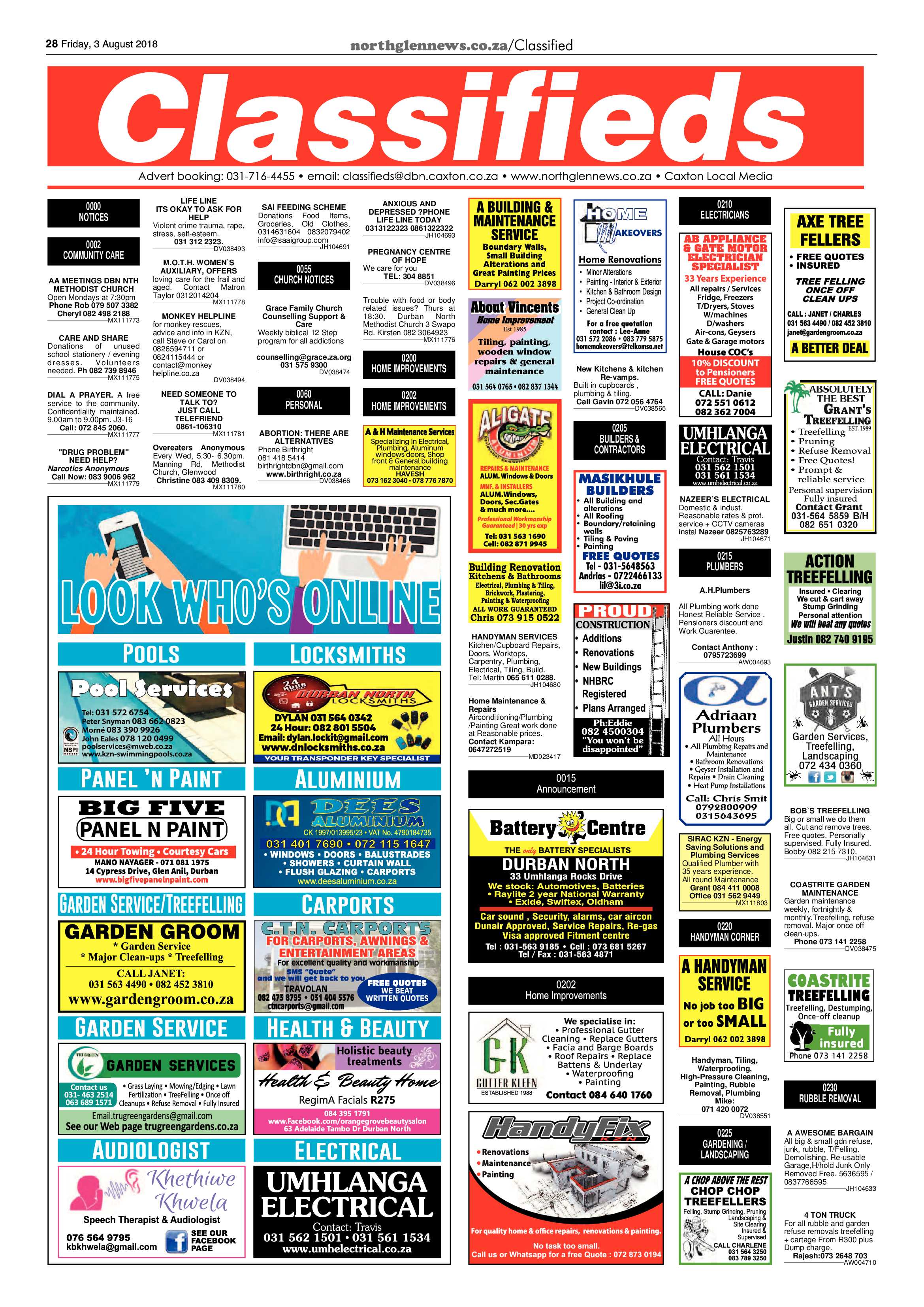 Northglen News 3 August 2018 page 28