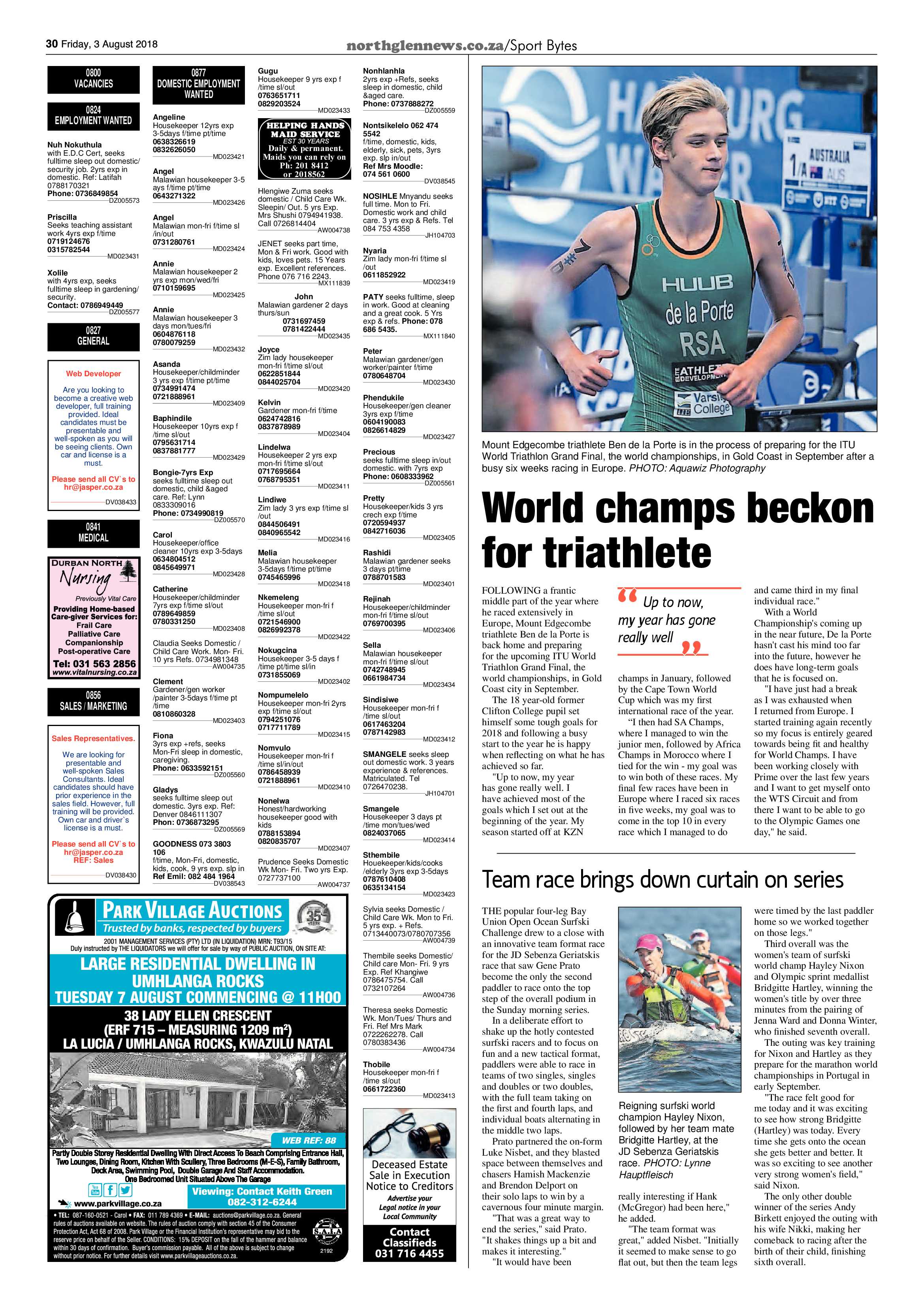 Northglen News 3 August 2018 page 30