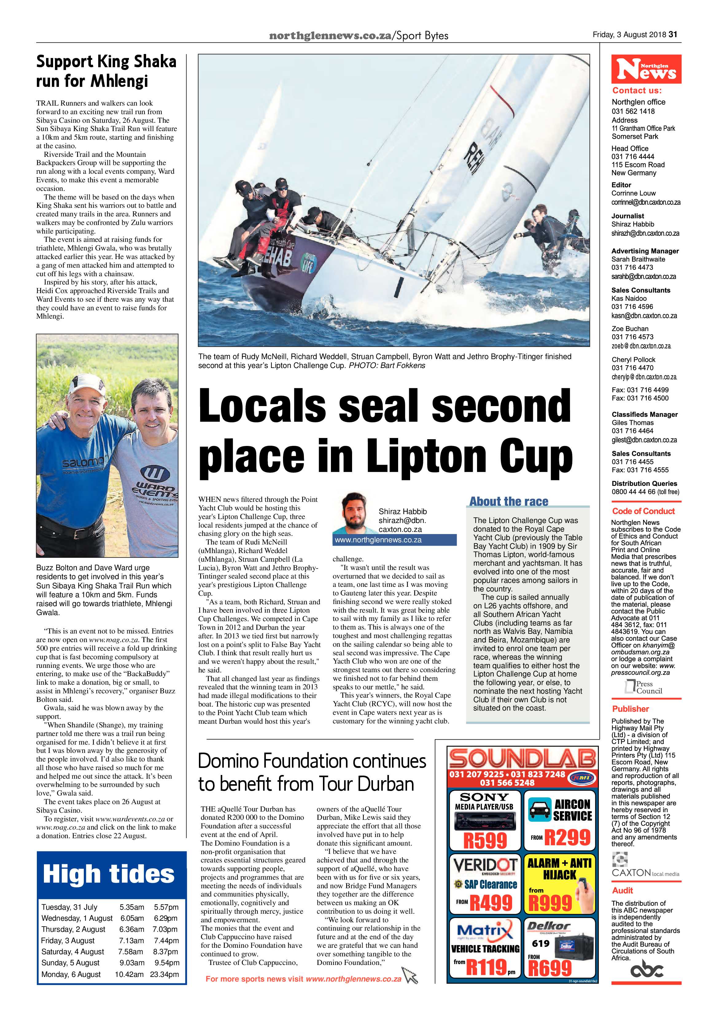 Northglen News 3 August 2018 page 31