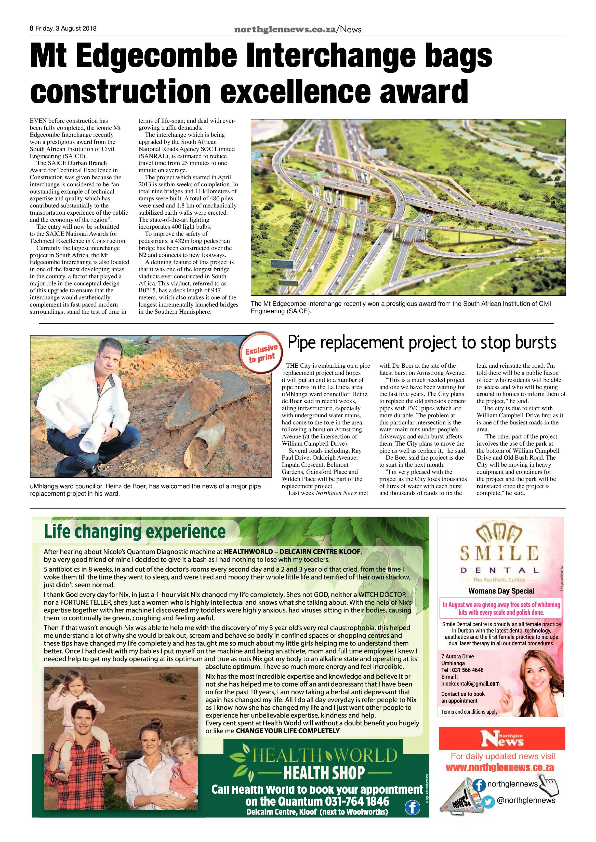 Northglen News 3 August 2018 page 8
