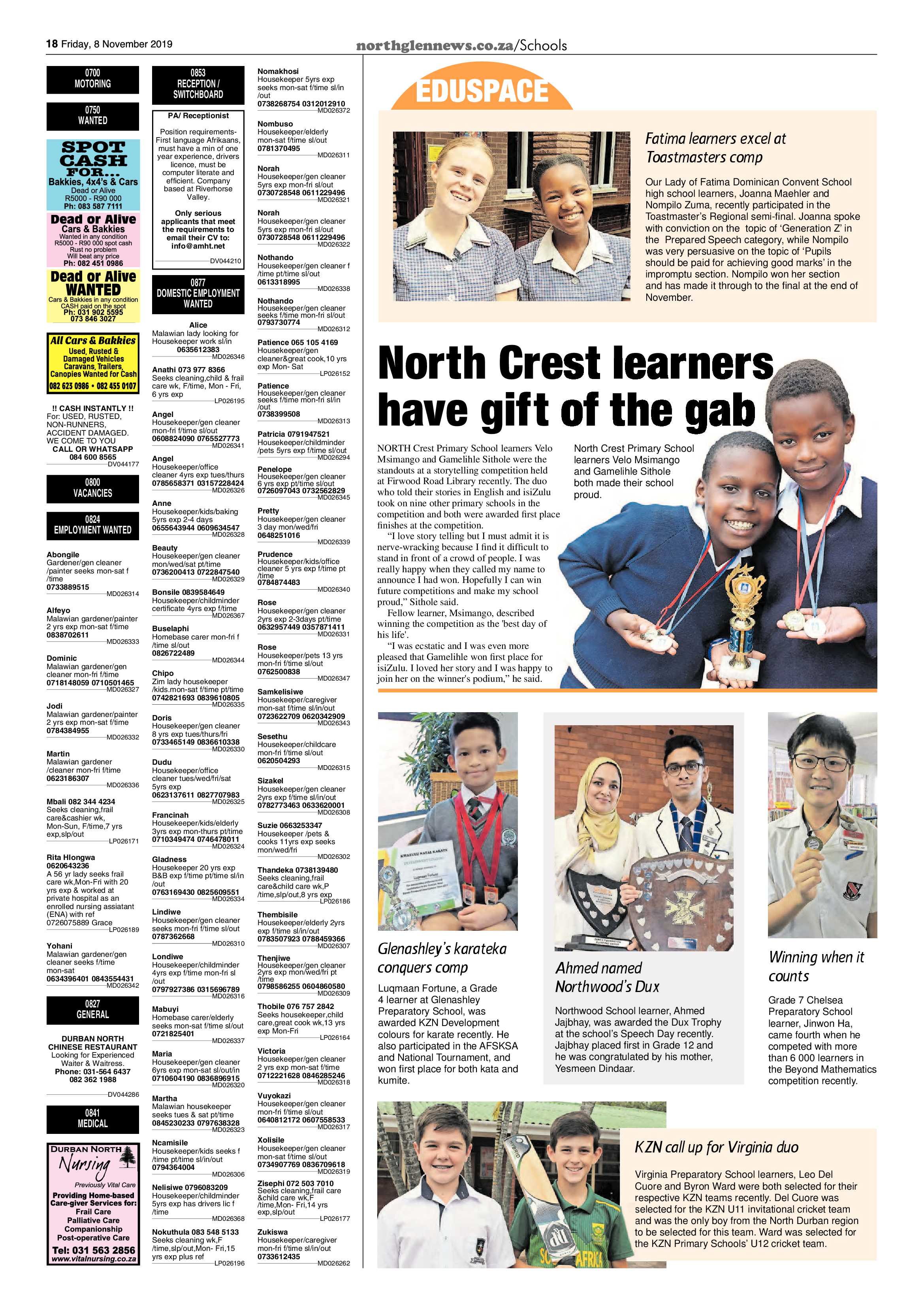 Northglen News 8 November 2019 page 18