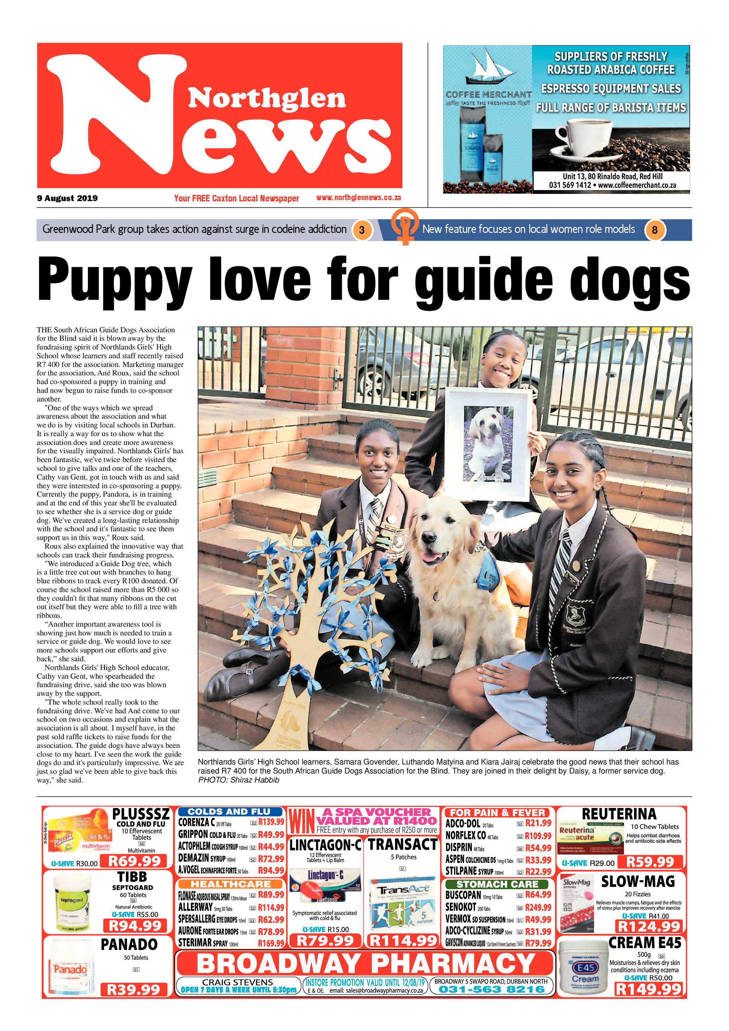 Northglen News 9 August 2019 page 1