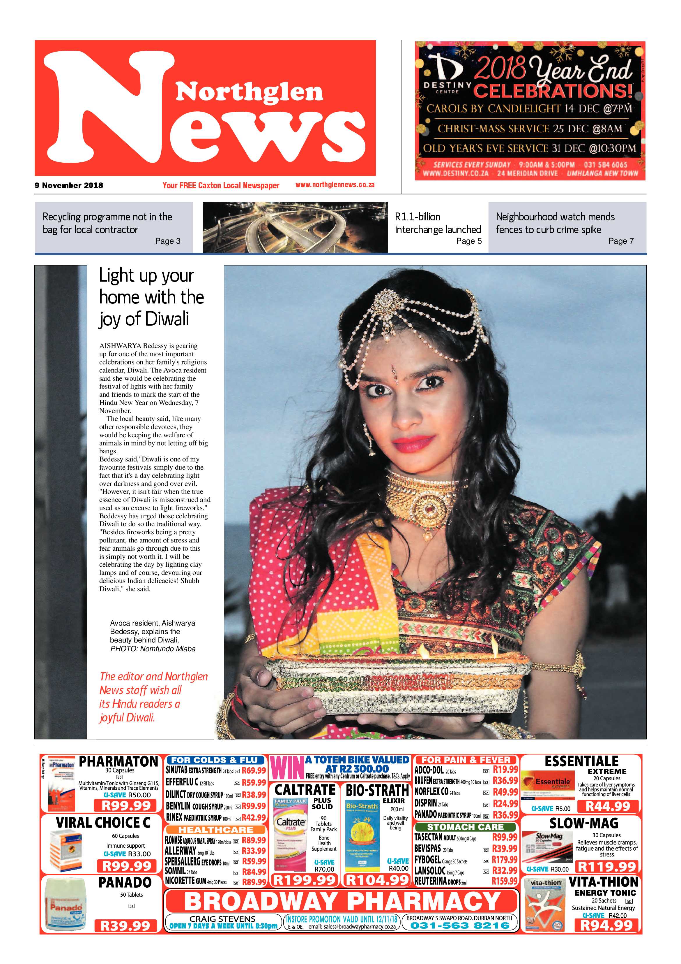 Northglen News 9 November 2018 page 1