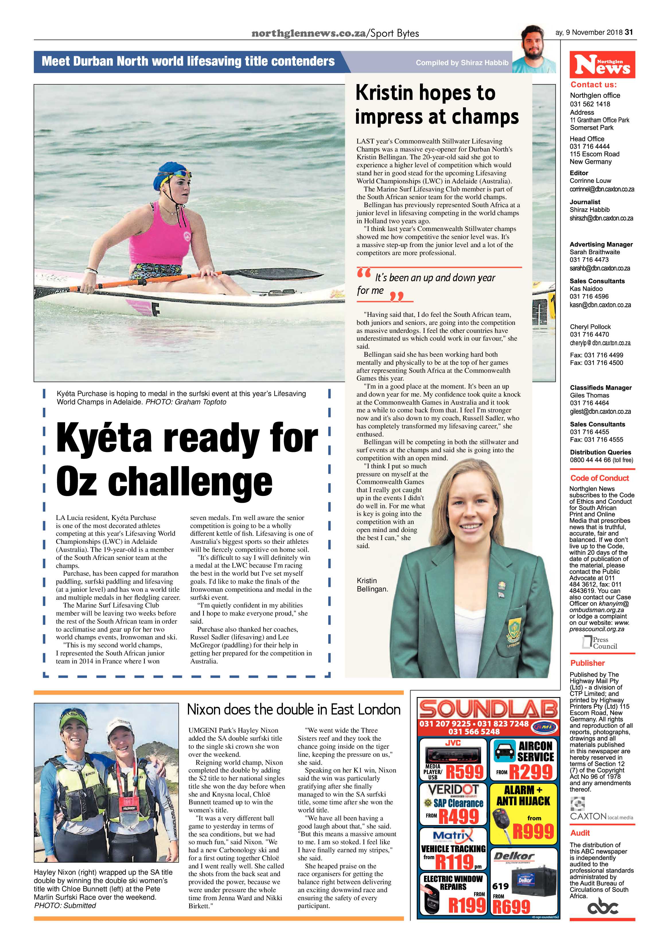Northglen News 9 November 2018 page 31