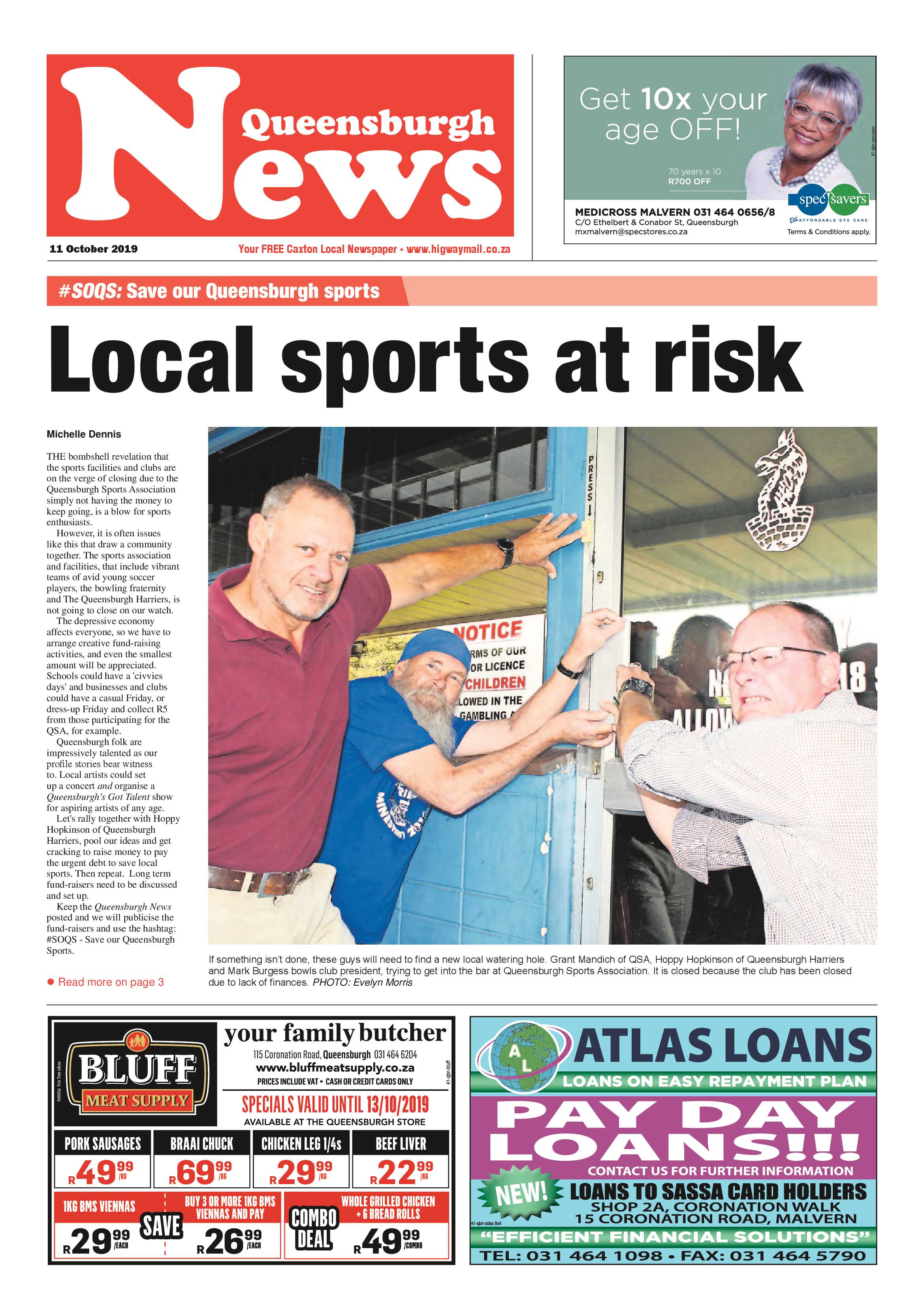 Queensburgh News 11 October 2019 page 1