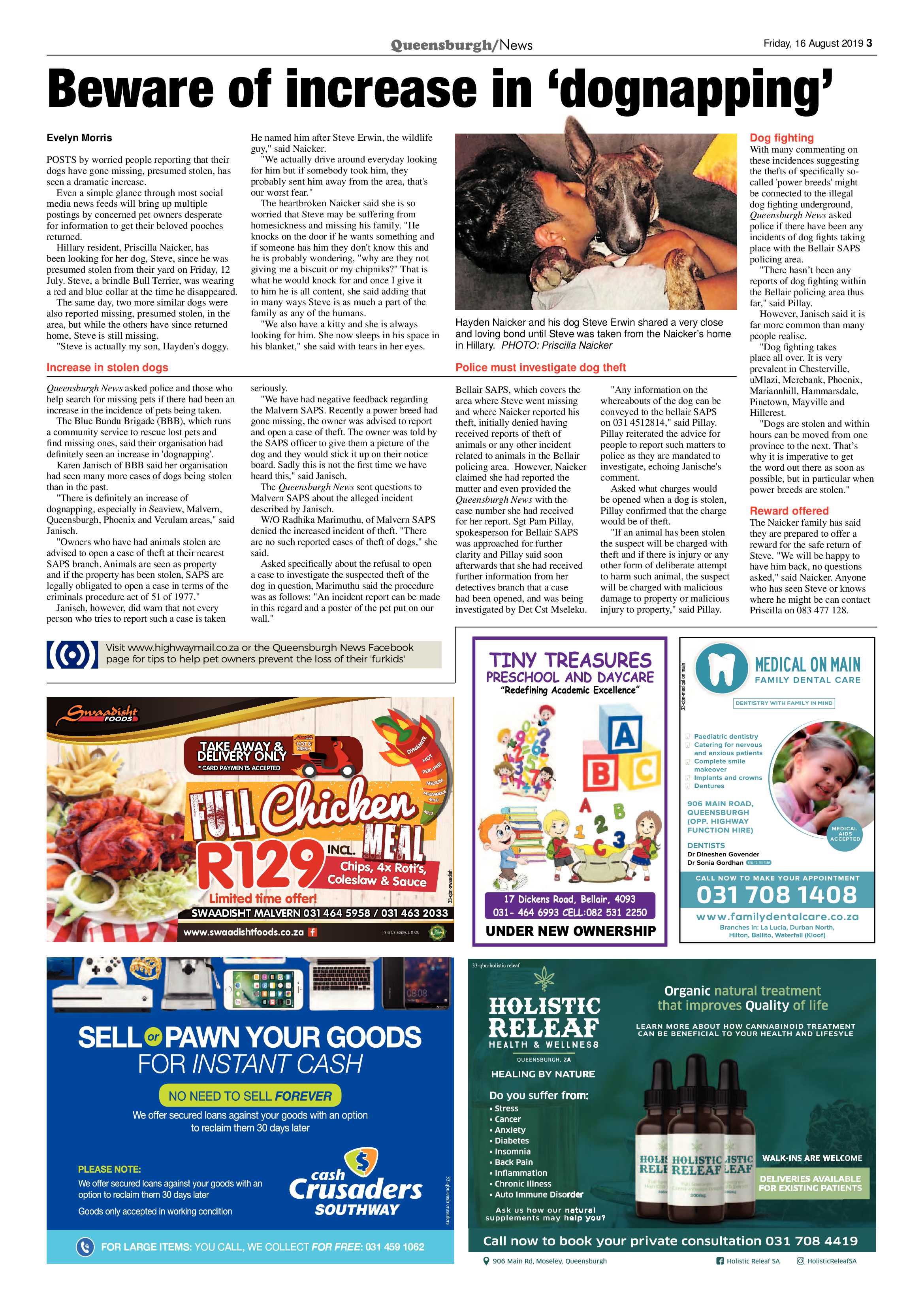 Queensburgh News 16 August 2019 page 3