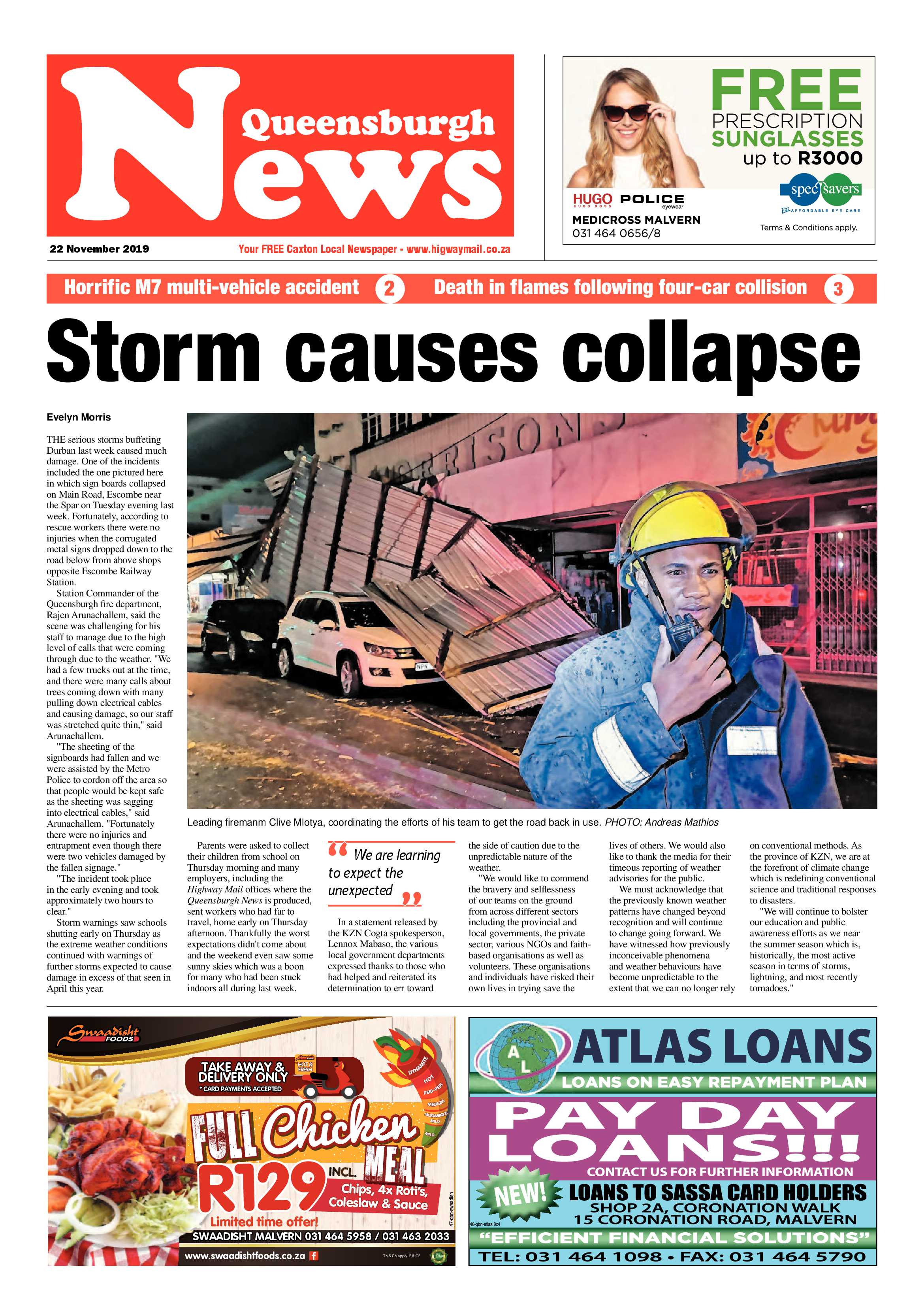 Queensburgh News 22 November 2019 page 1