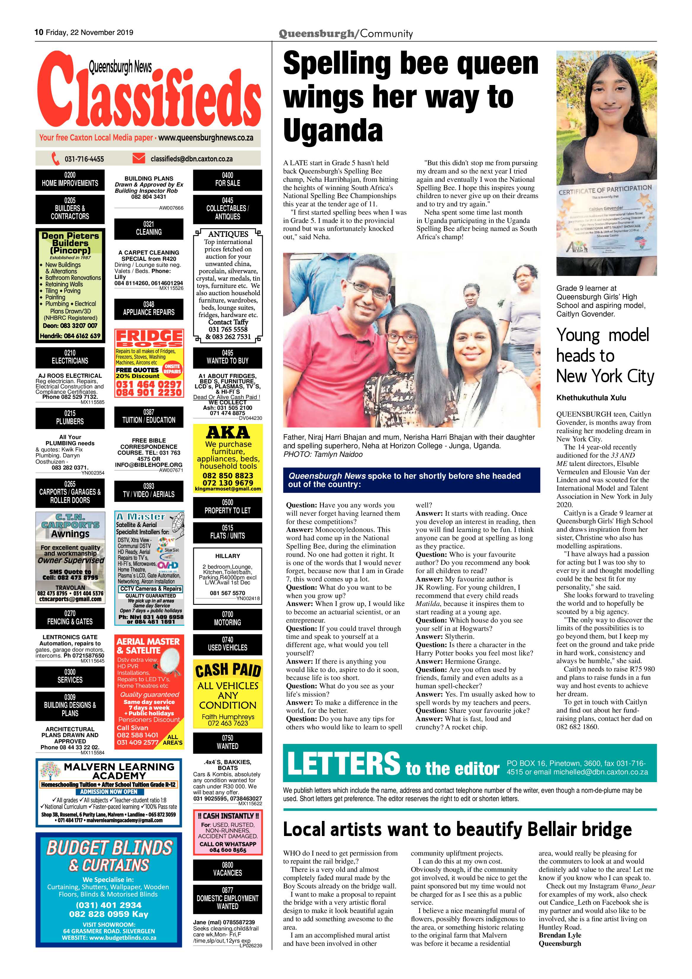 Queensburgh News 22 November 2019 page 10