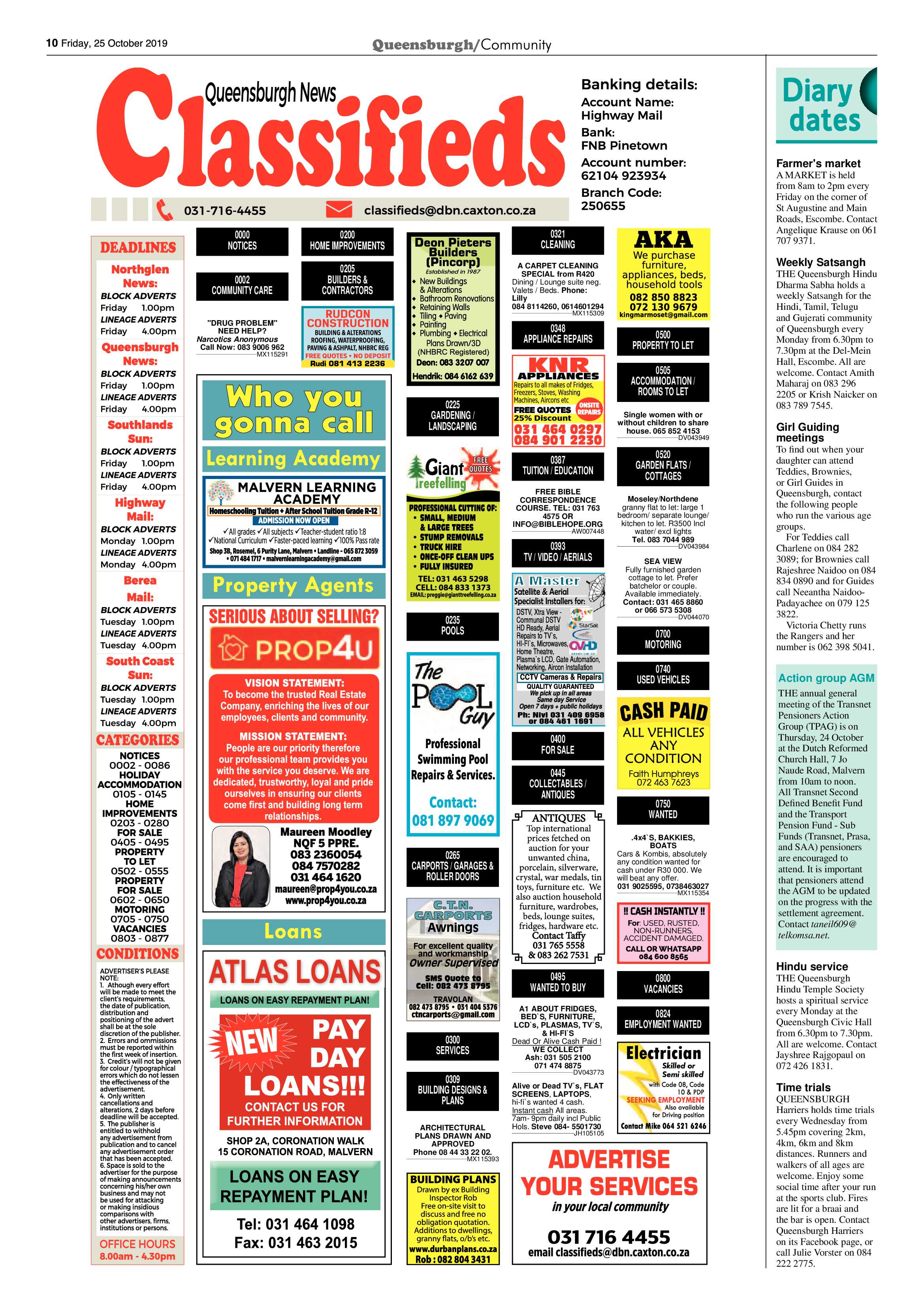 Queensburgh News 25 October 2019 page 10