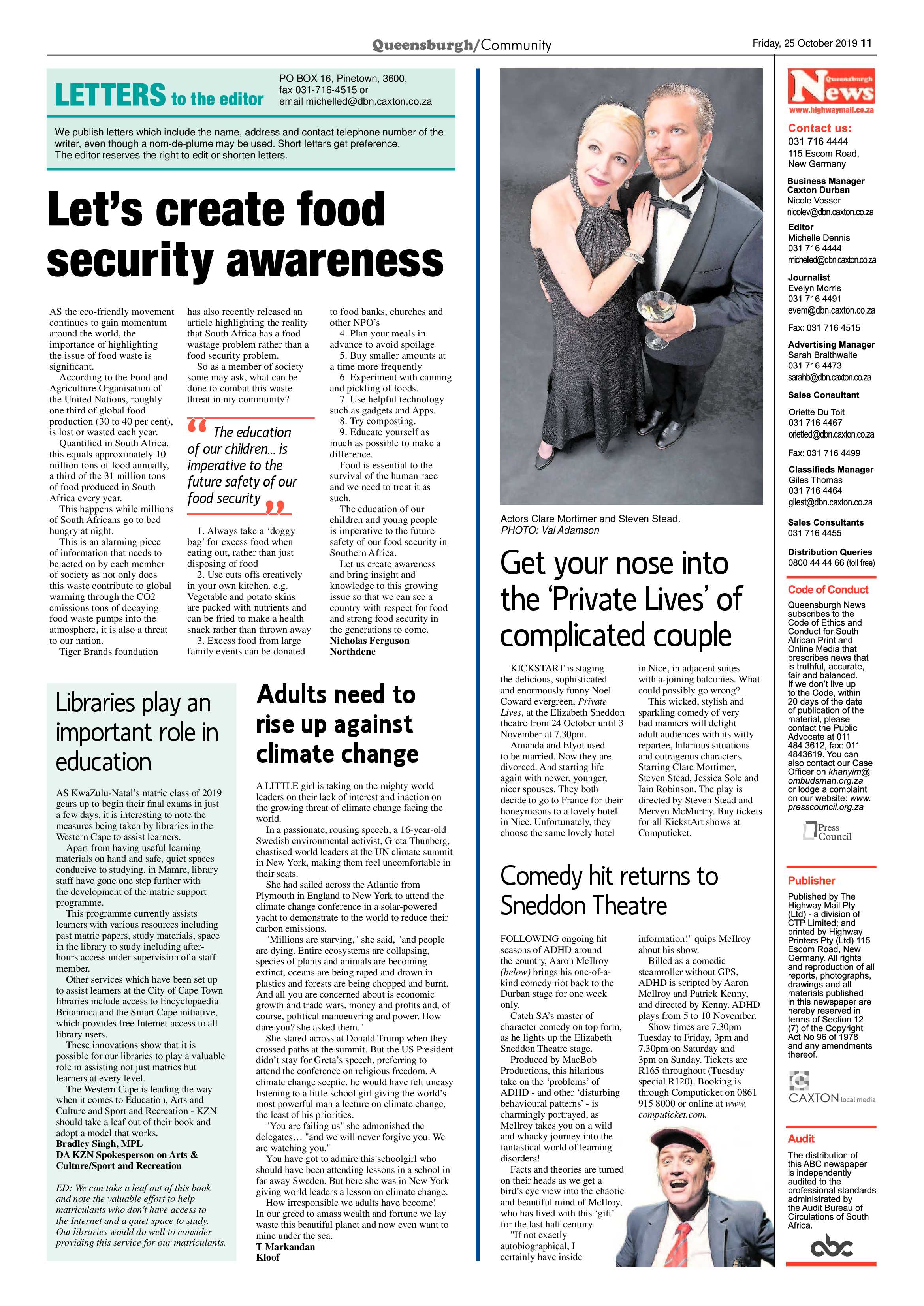 Queensburgh News 25 October 2019 page 11