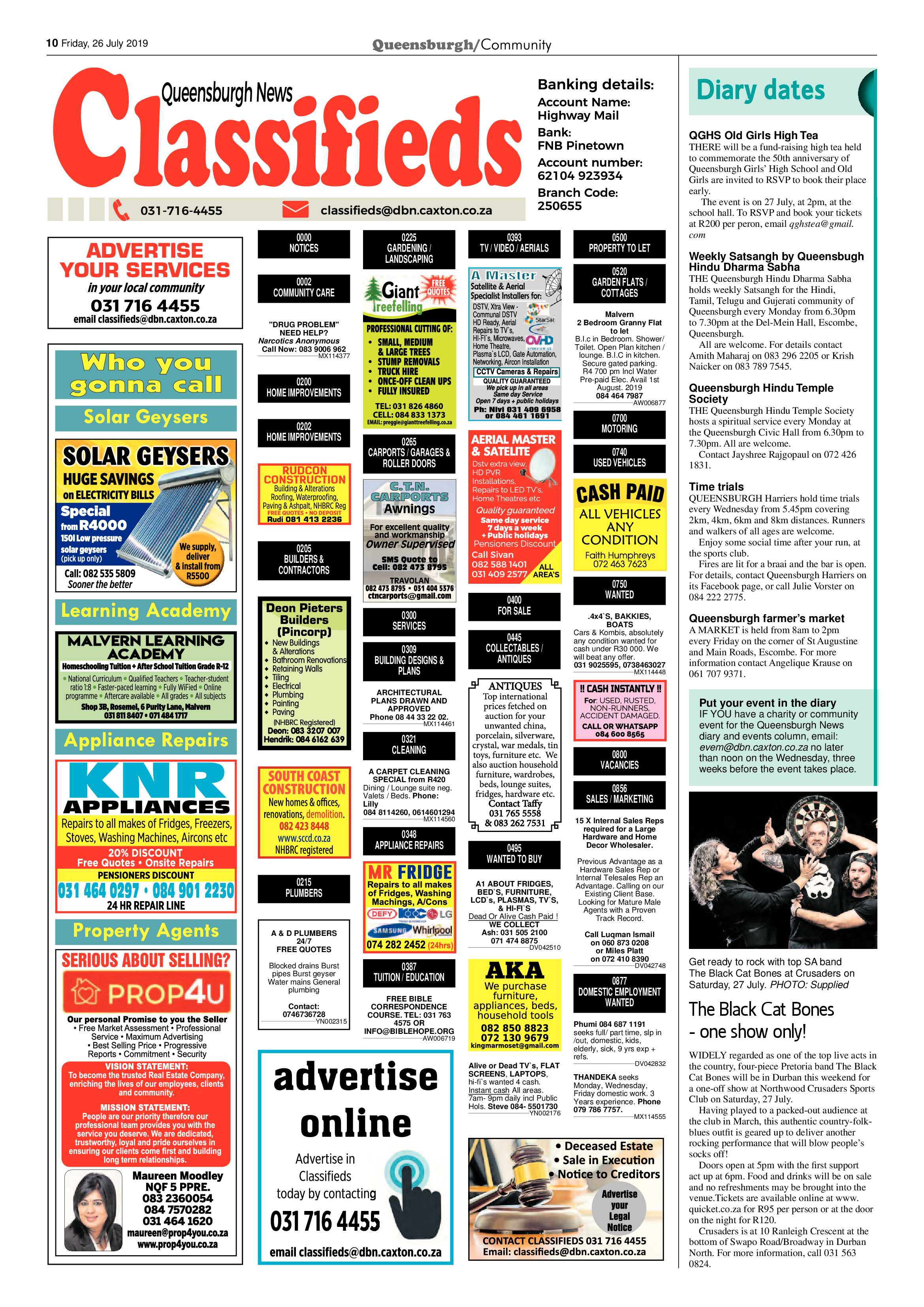 Queensburgh News 26 July 2019 page 10