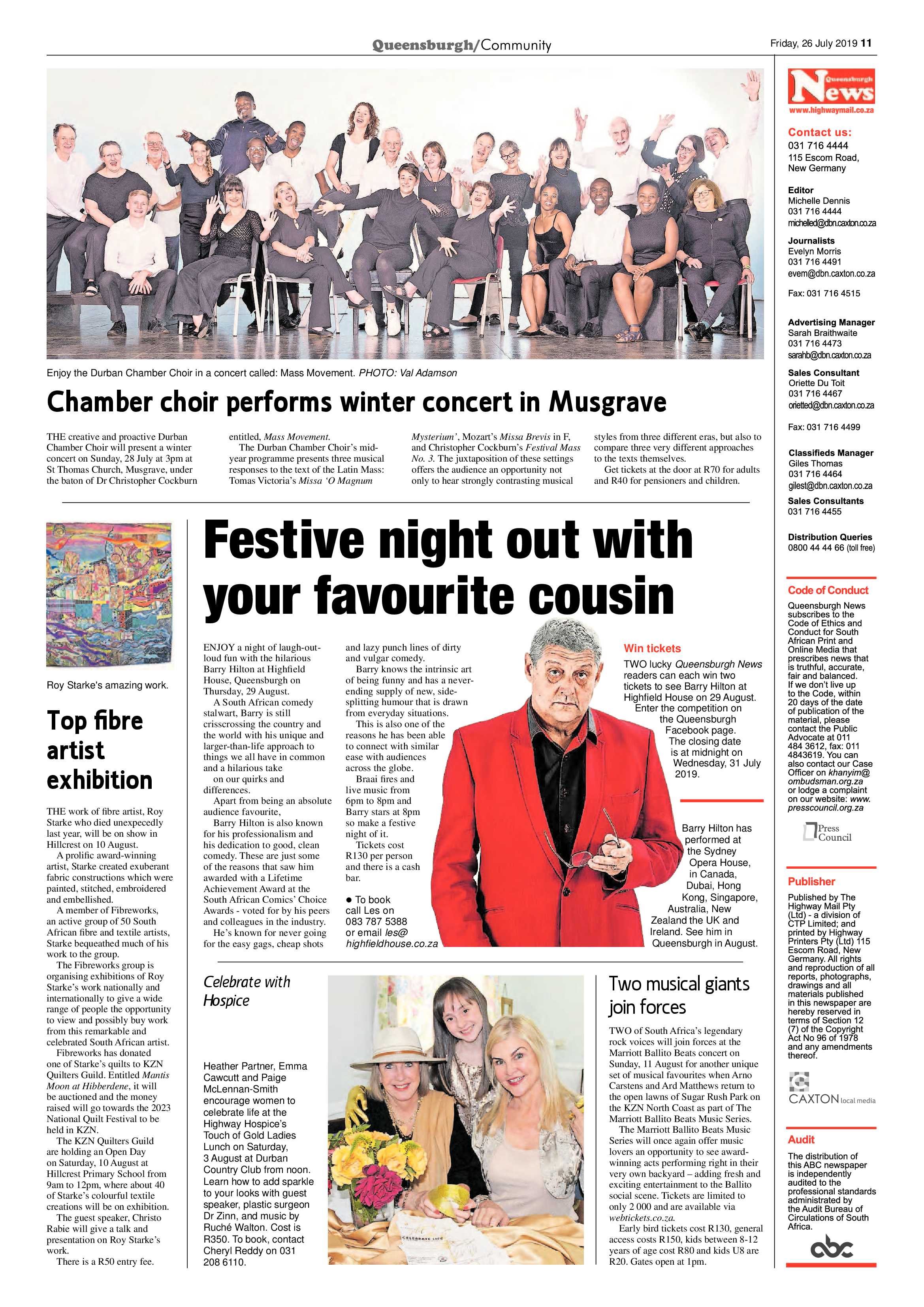 Queensburgh News 26 July 2019 page 11