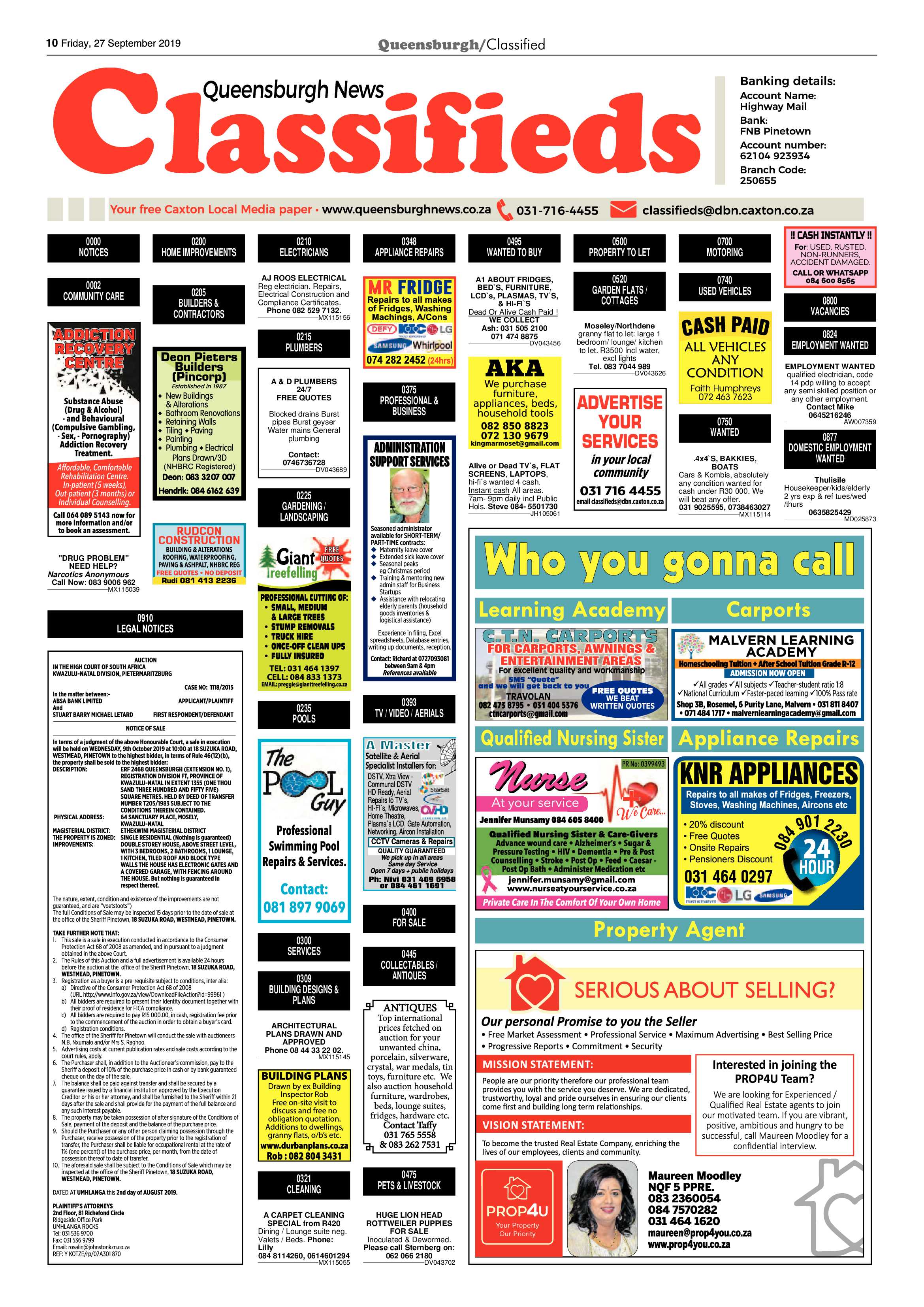 Queensburgh News 27 September 2019 page 10