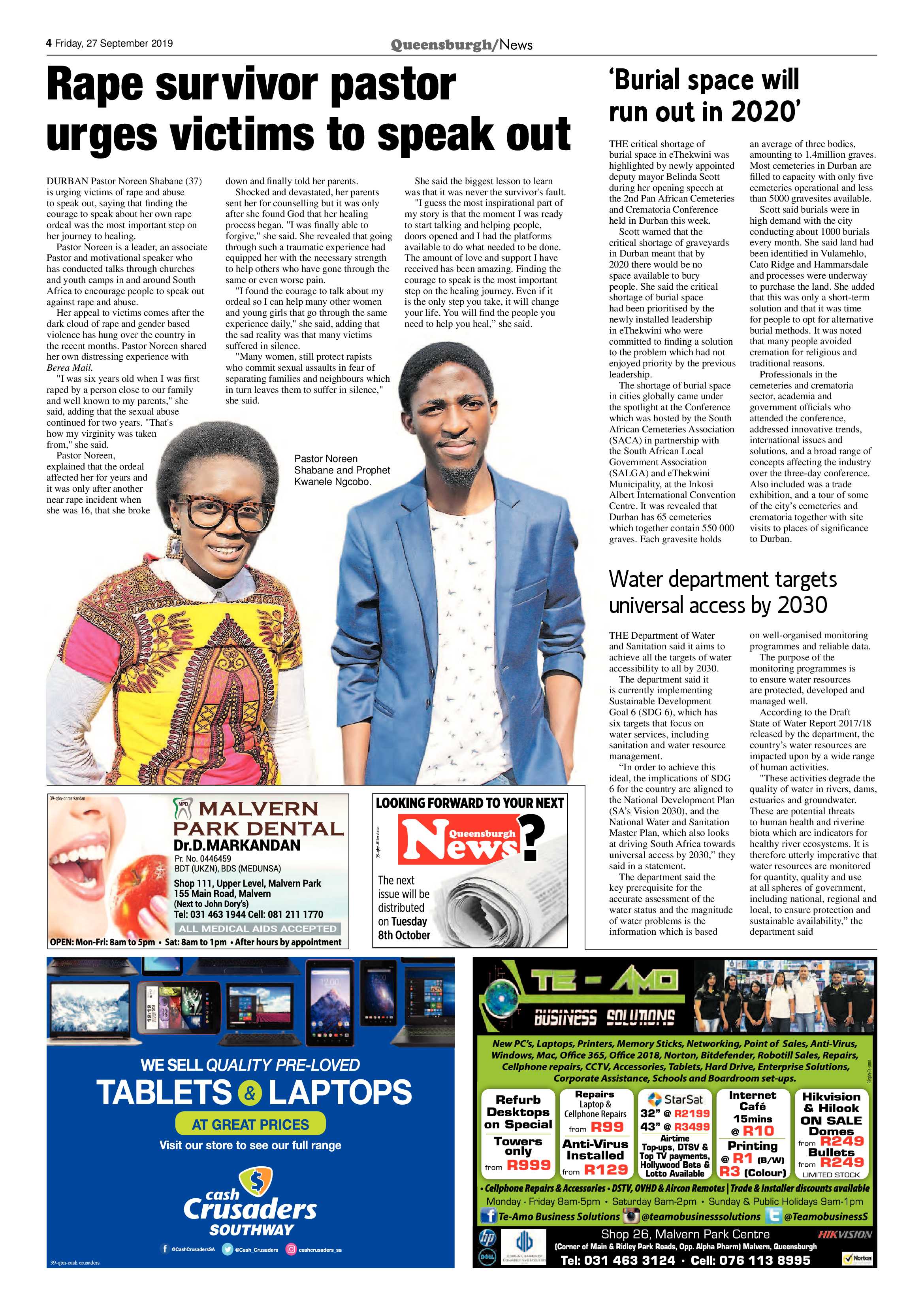 Queensburgh News 27 September 2019 page 4