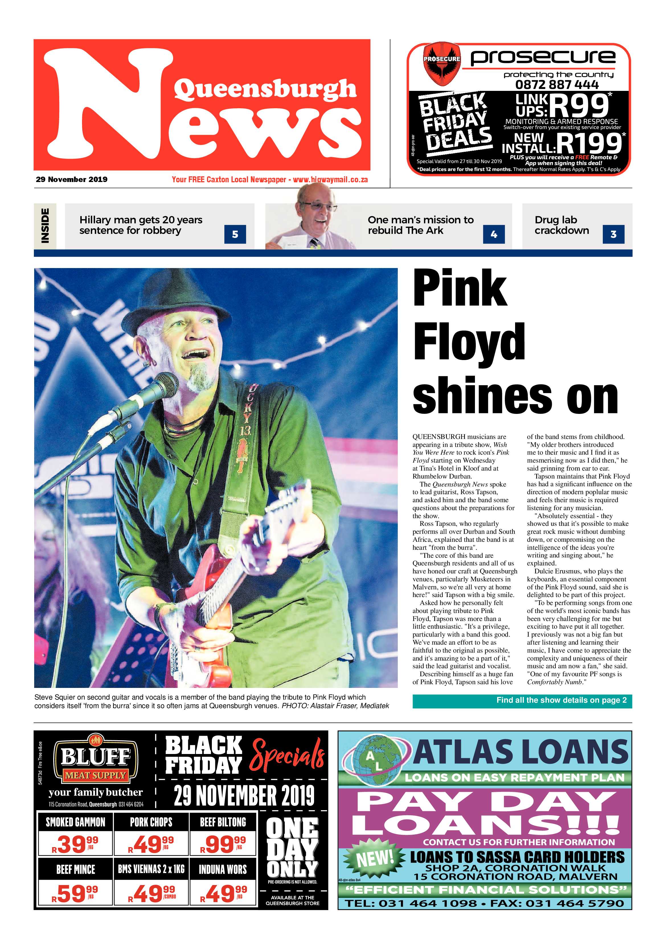 Queensburgh News 29 November 2019 page 1