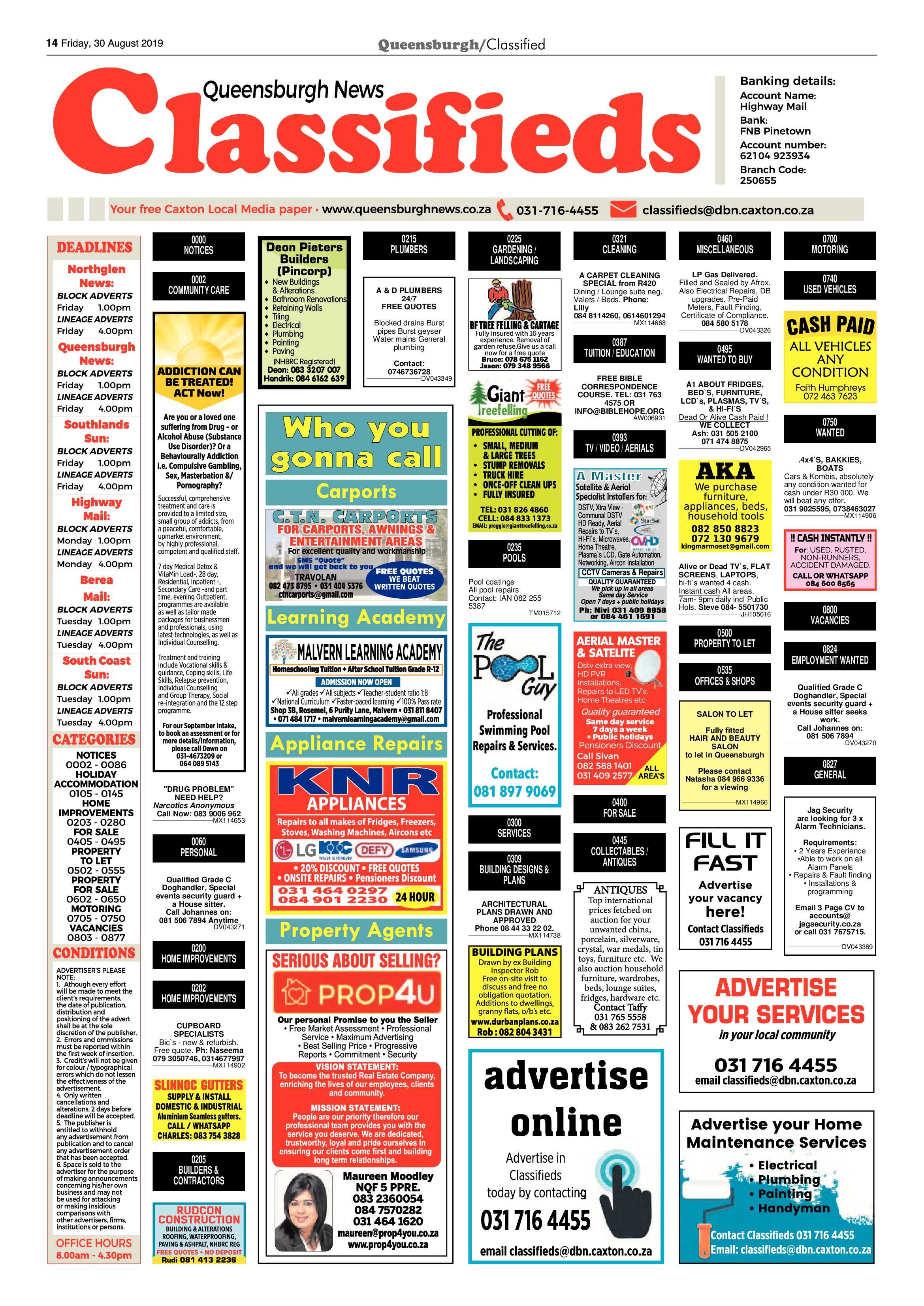 Queensburgh News 30 August 2019 page 14