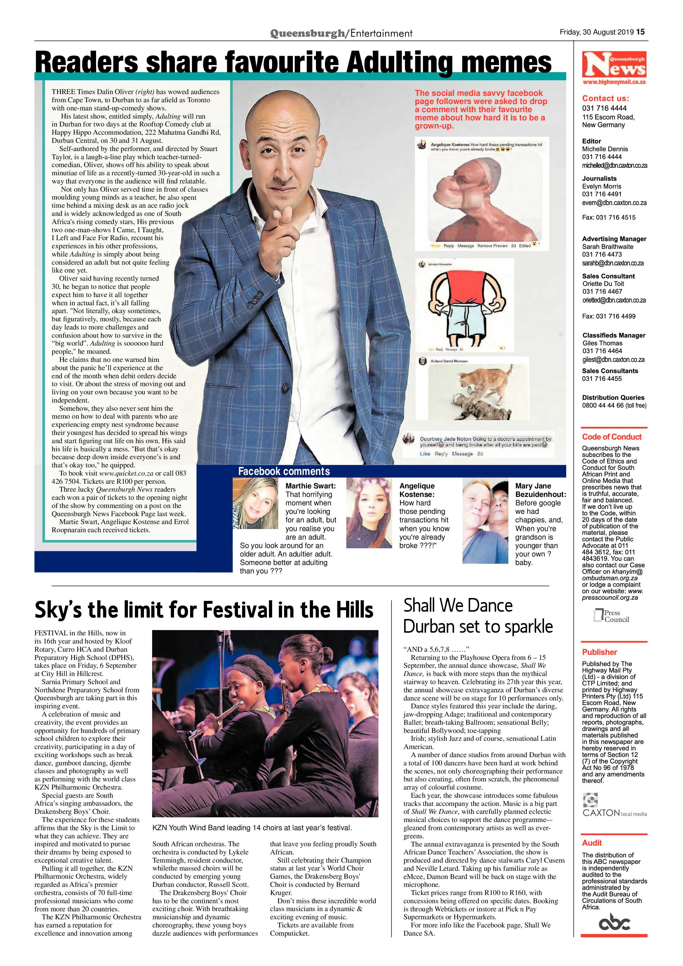 Queensburgh News 30 August 2019 page 15