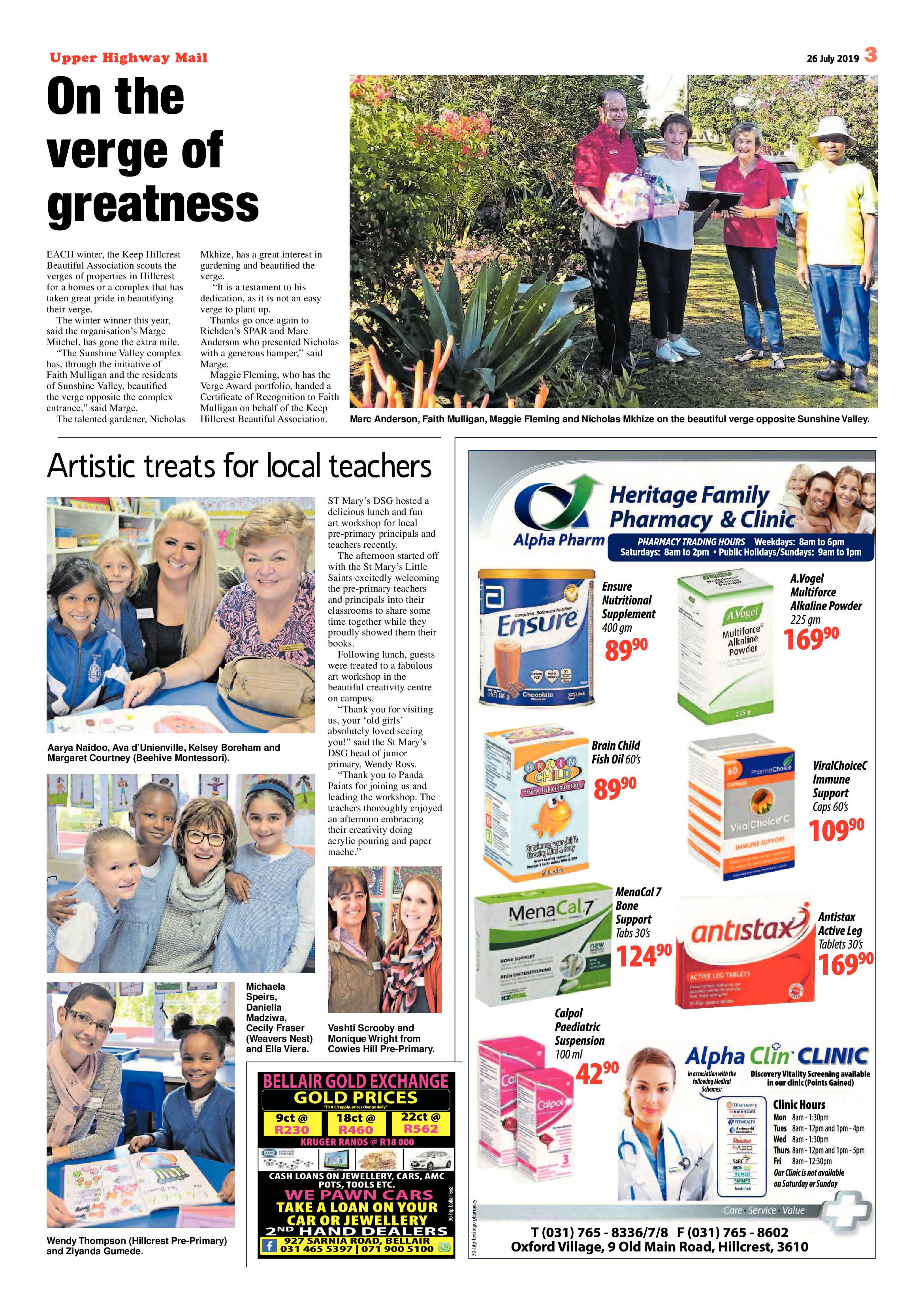 Upper Highway Mail 26 July 2019 page 3