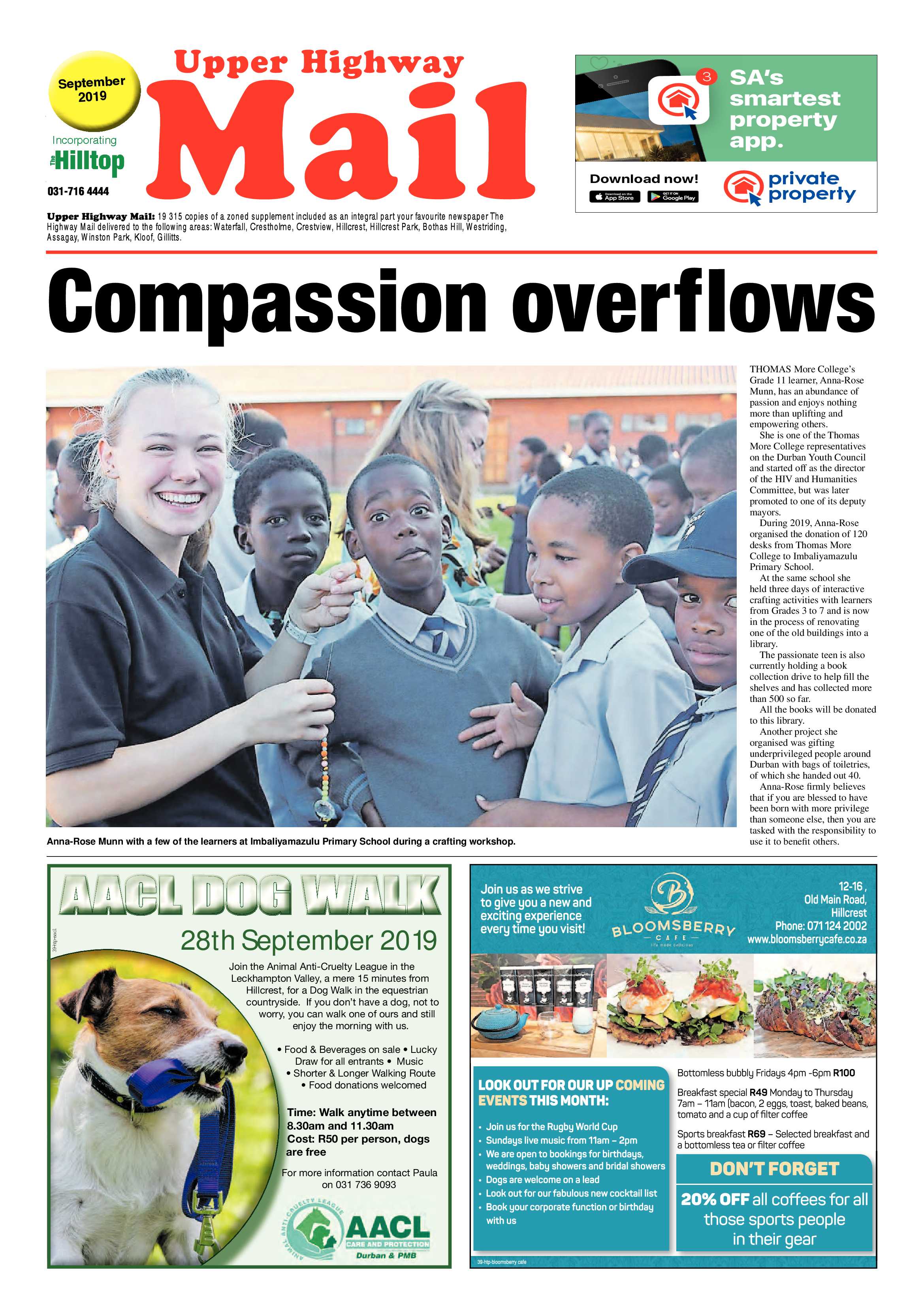 Upper Highway Mail September 2019 page 1